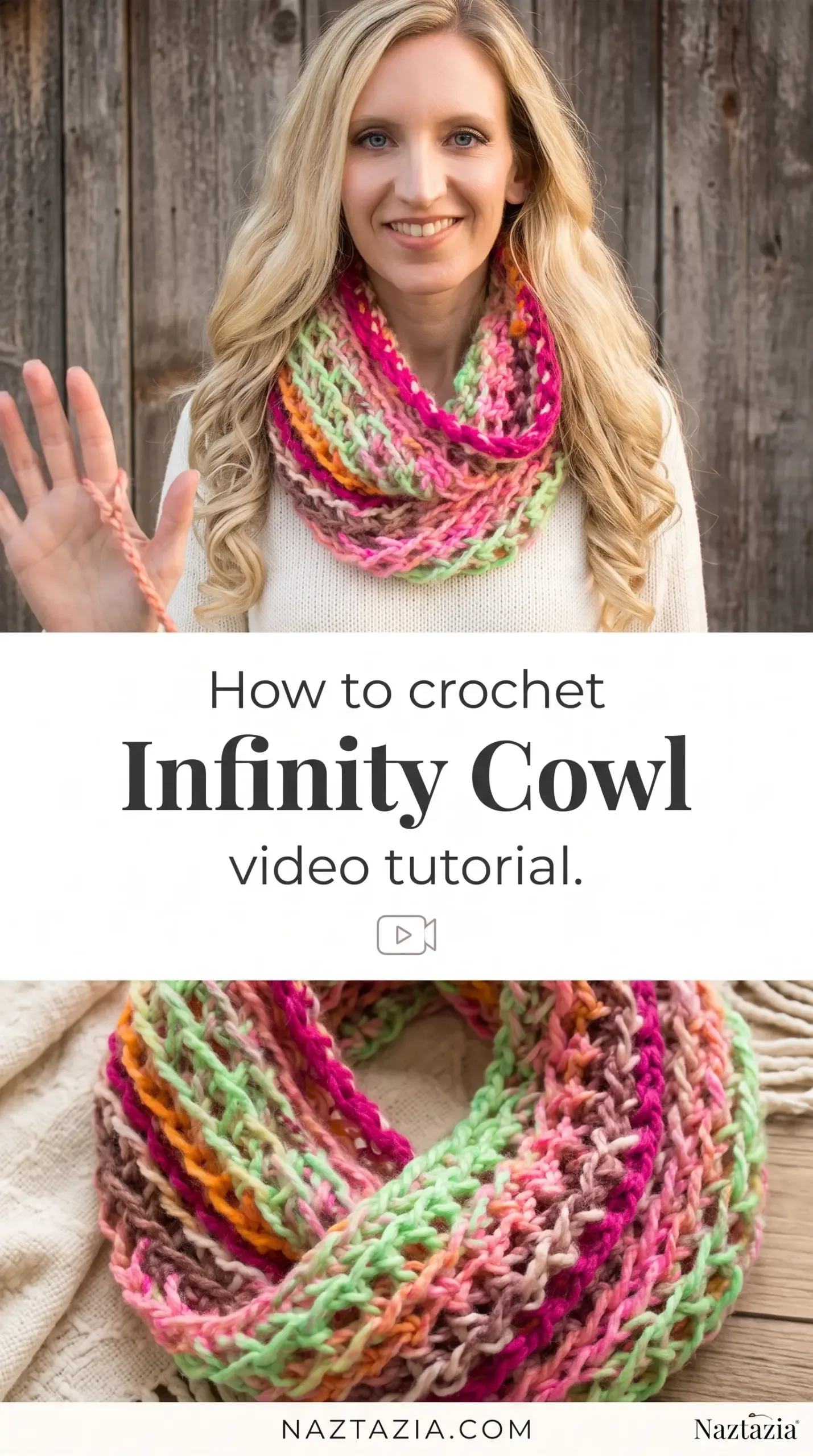 Crochet Infinity Cowl: A Vibrant Wearable Accent