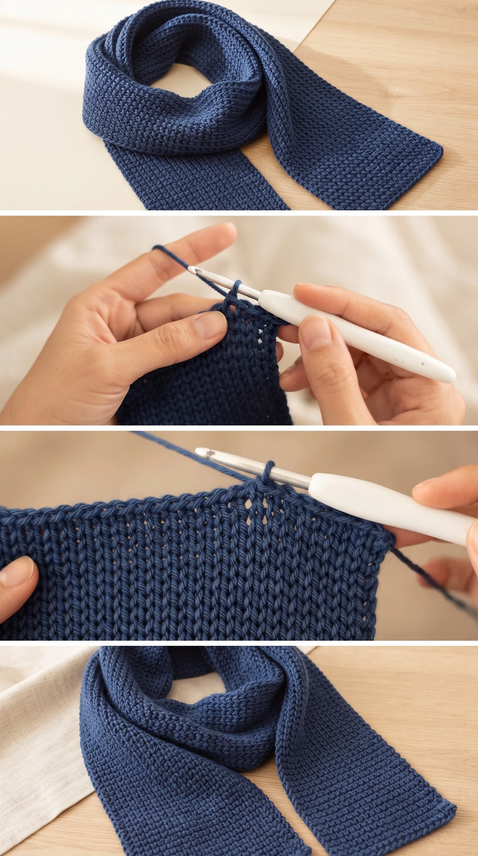 Crochet Knit Stitch Scarf: A Classic Timeless Wrap pattern