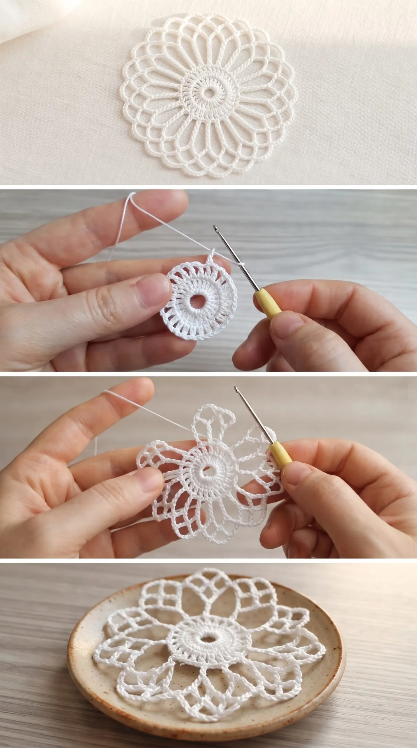 Crochet Lace Flower: A Delicate Timeless Accent pattern