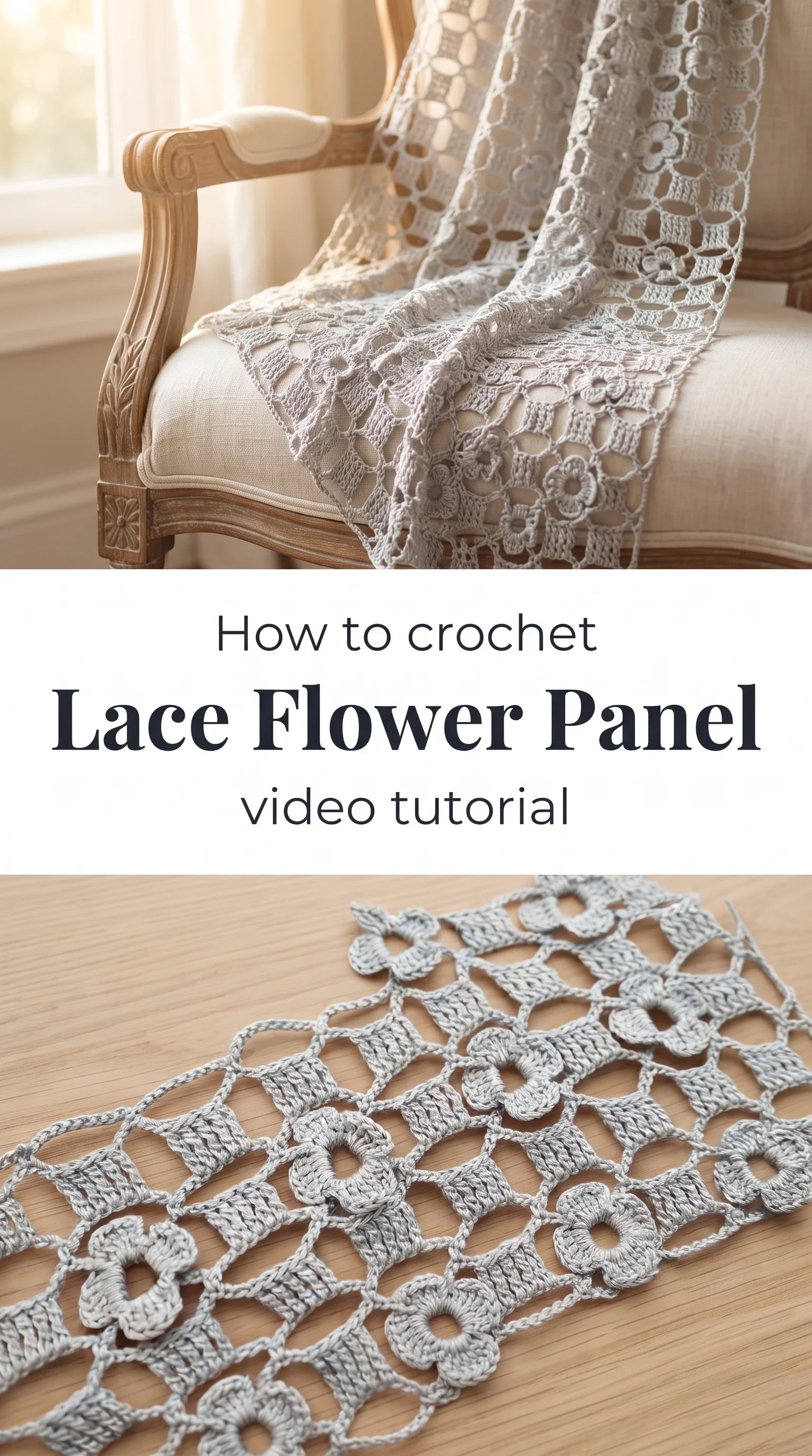 Crochet Lace Flower Panel: A Delicate Timeless Treasure