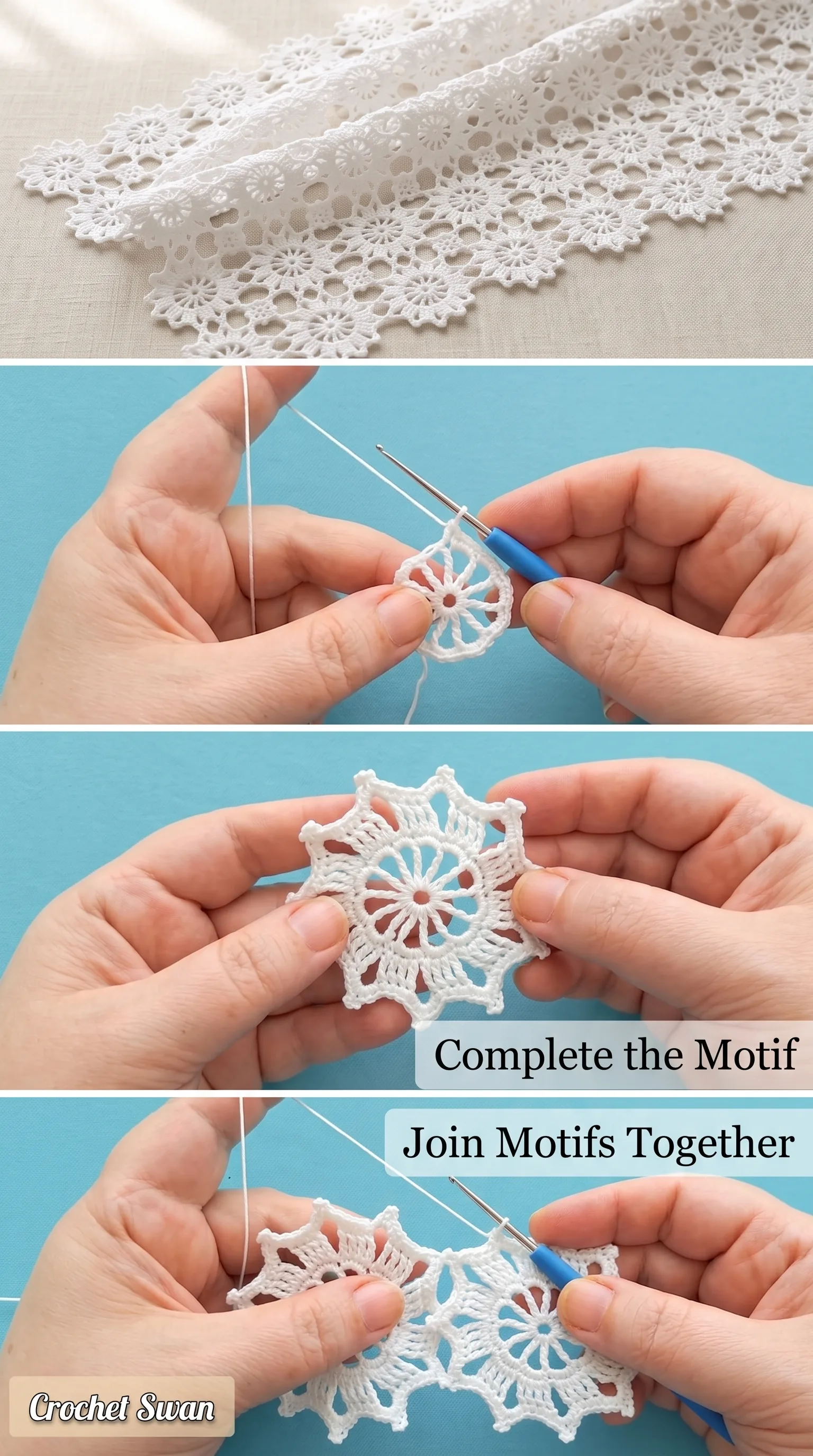 Crochet Lace Motif: A Delicate and Timeless Detail pattern