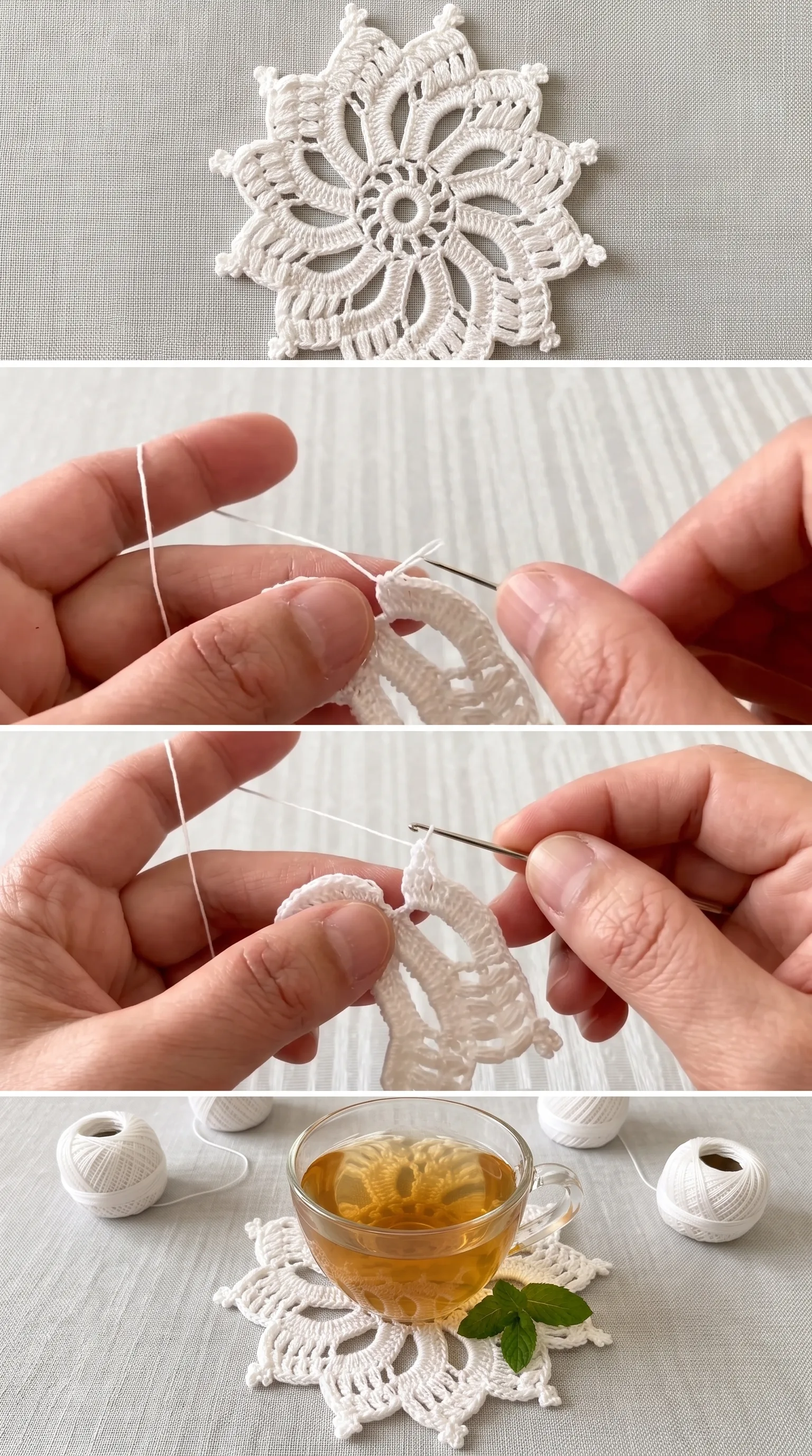Crochet Lace Motif: A Delicate Timeless Accent pattern
