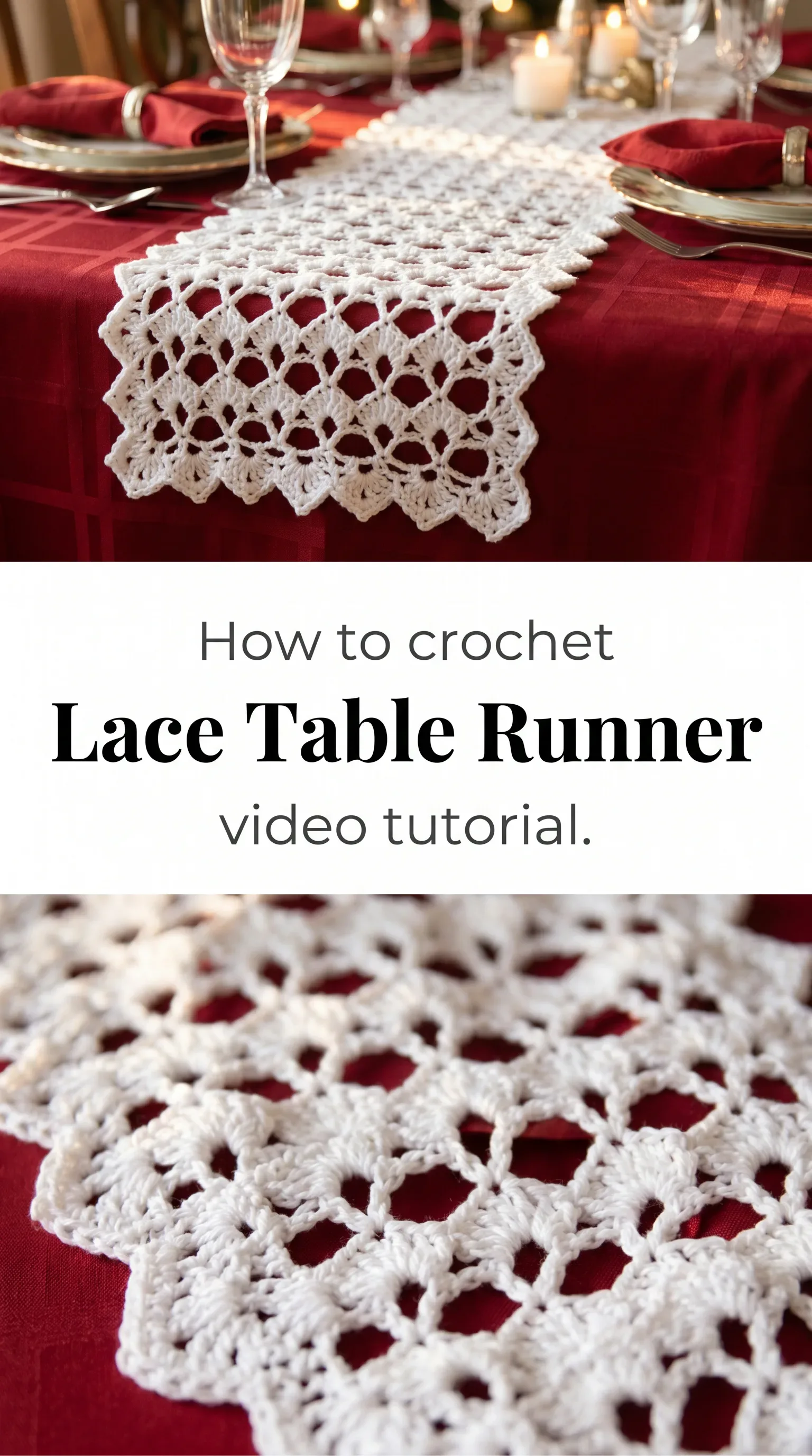 Crochet Lace Table Runner: A Timeless Holiday Accent