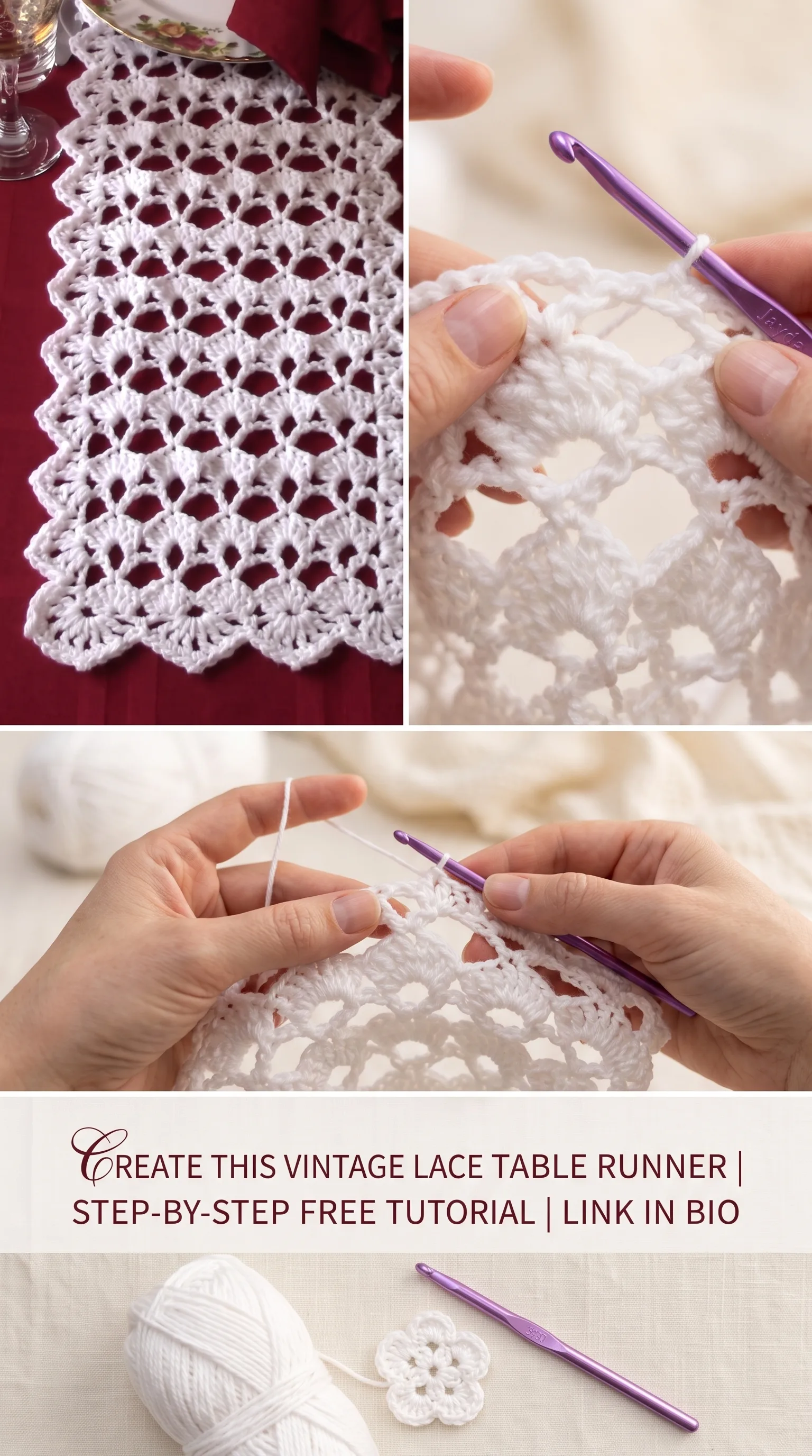 Crochet Lace Table Runner: A Timeless Holiday Accent pattern