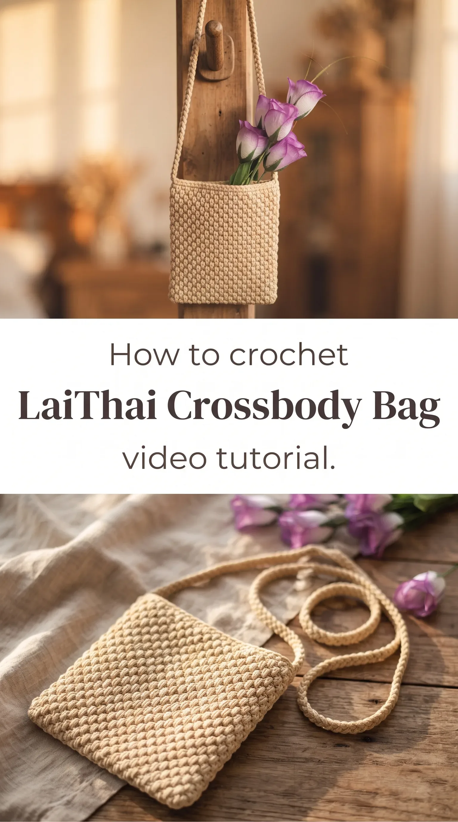 Crochet LaiThai Crossbody Bag: A Chic Woven Treasure