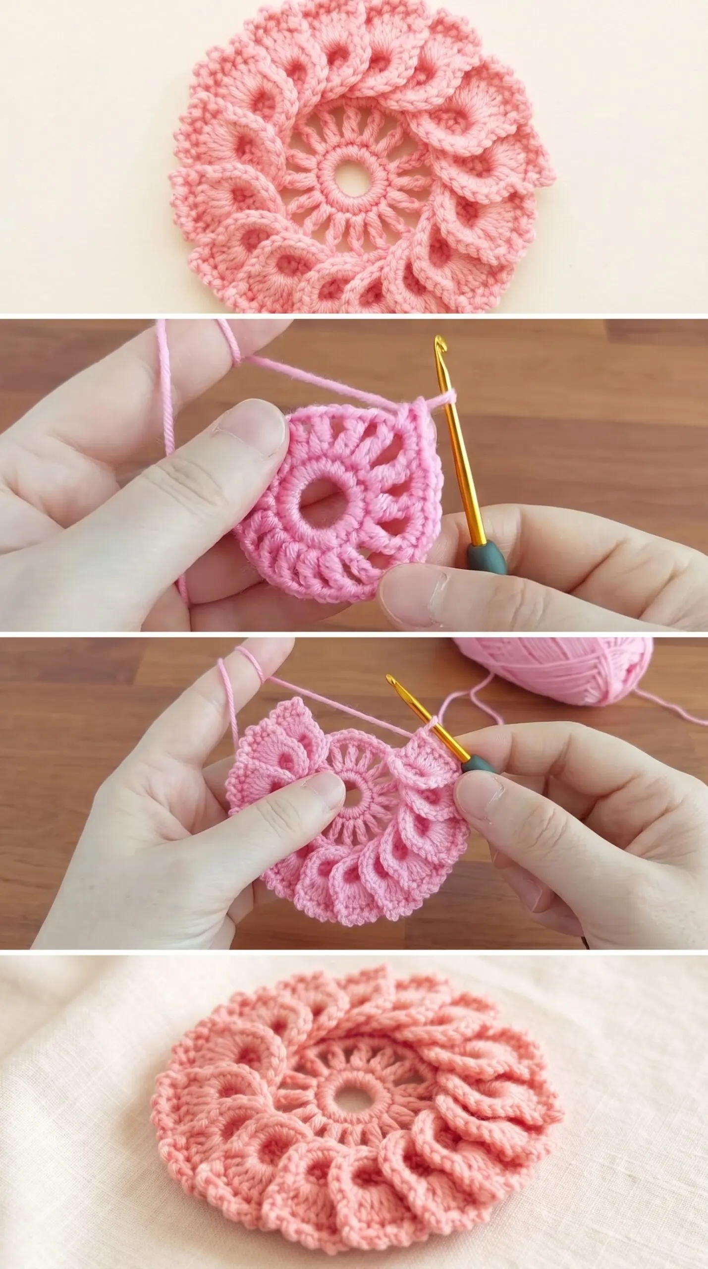 Crochet Layered Flower: A Delicate Floral Masterpiece pattern