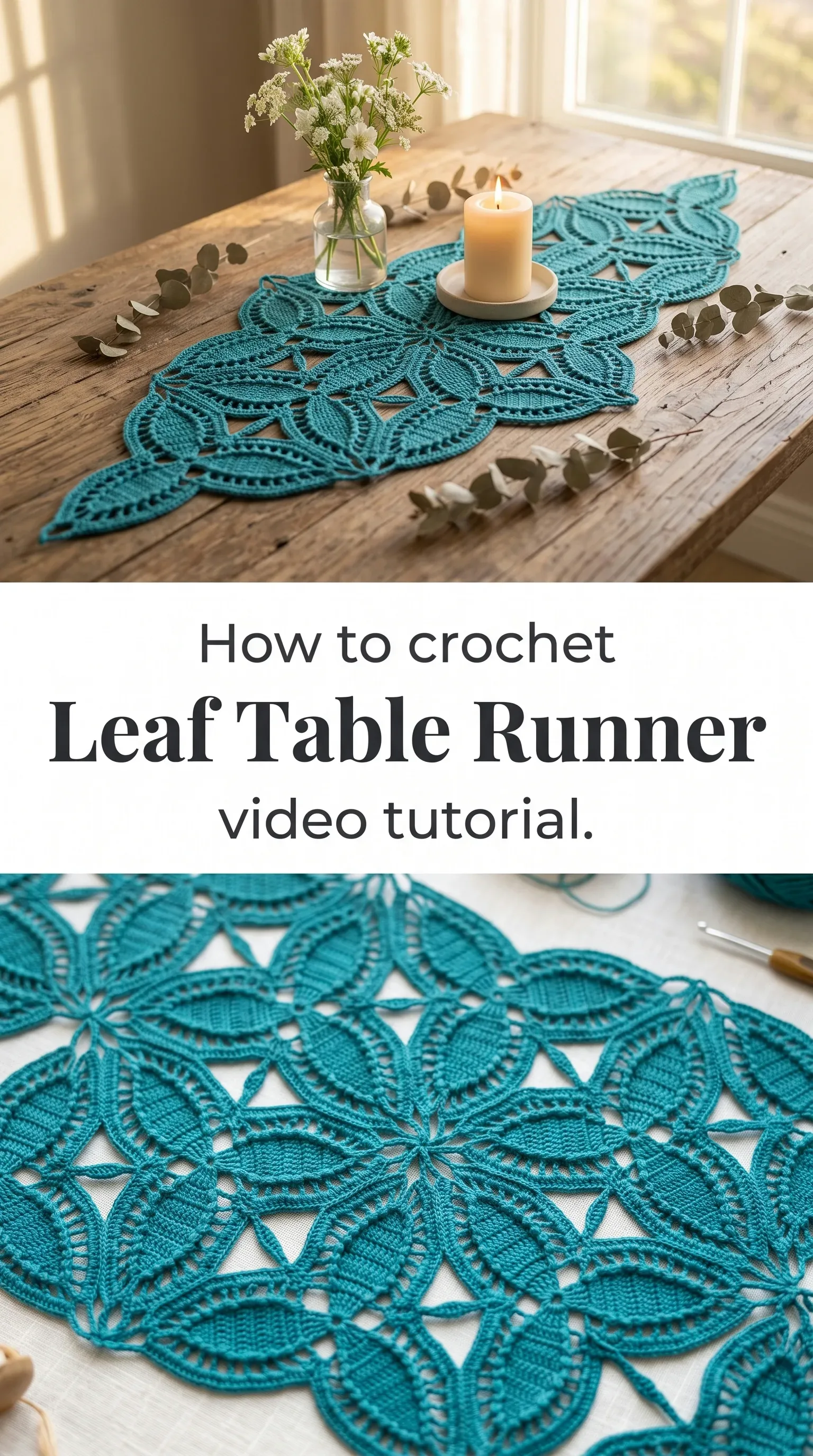 Crochet Leaf Table Runner: A Delicate Lace Centerpiece