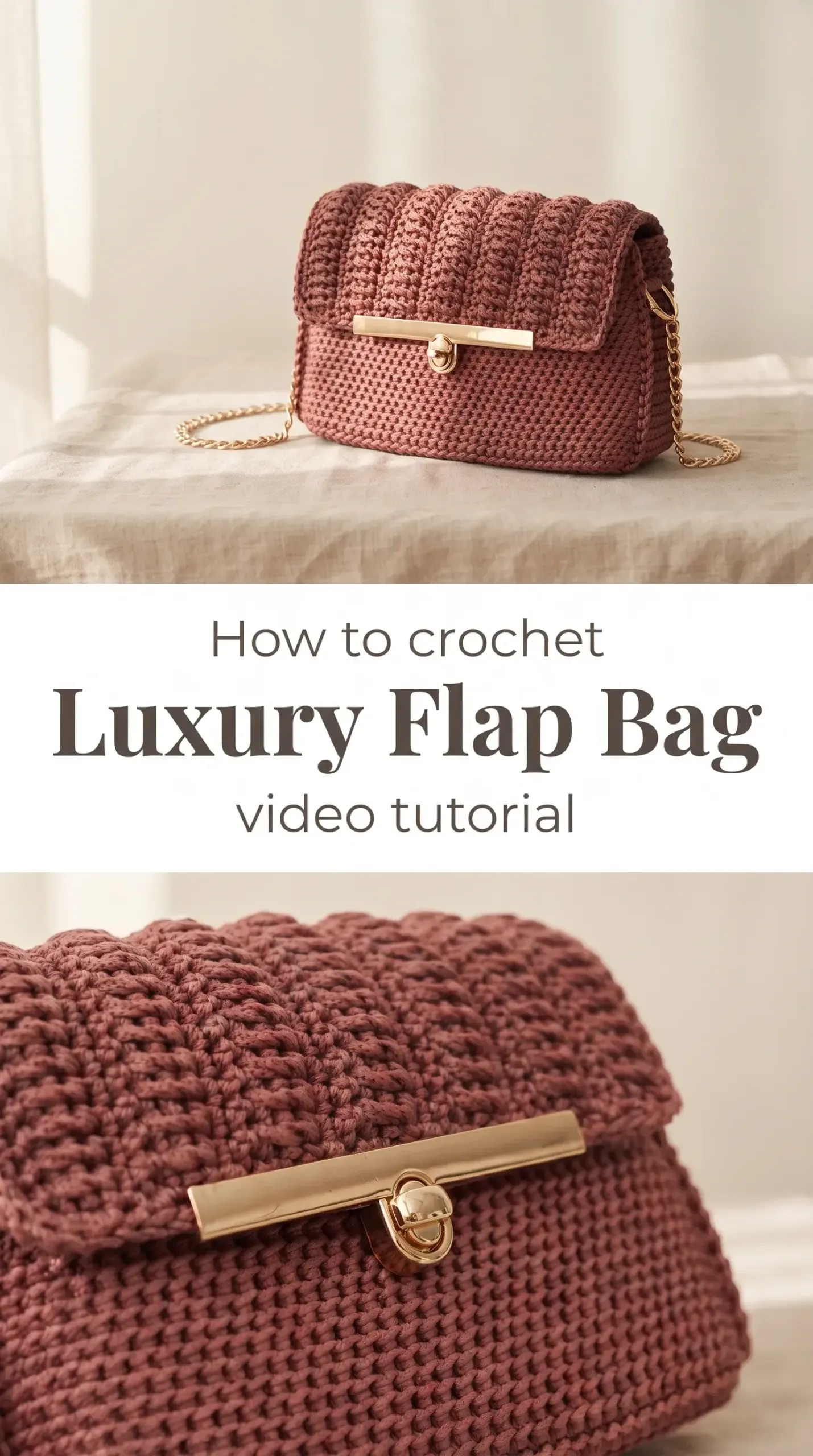 Crochet Luxury Flap Bag: A Chic and Timeless Accessory