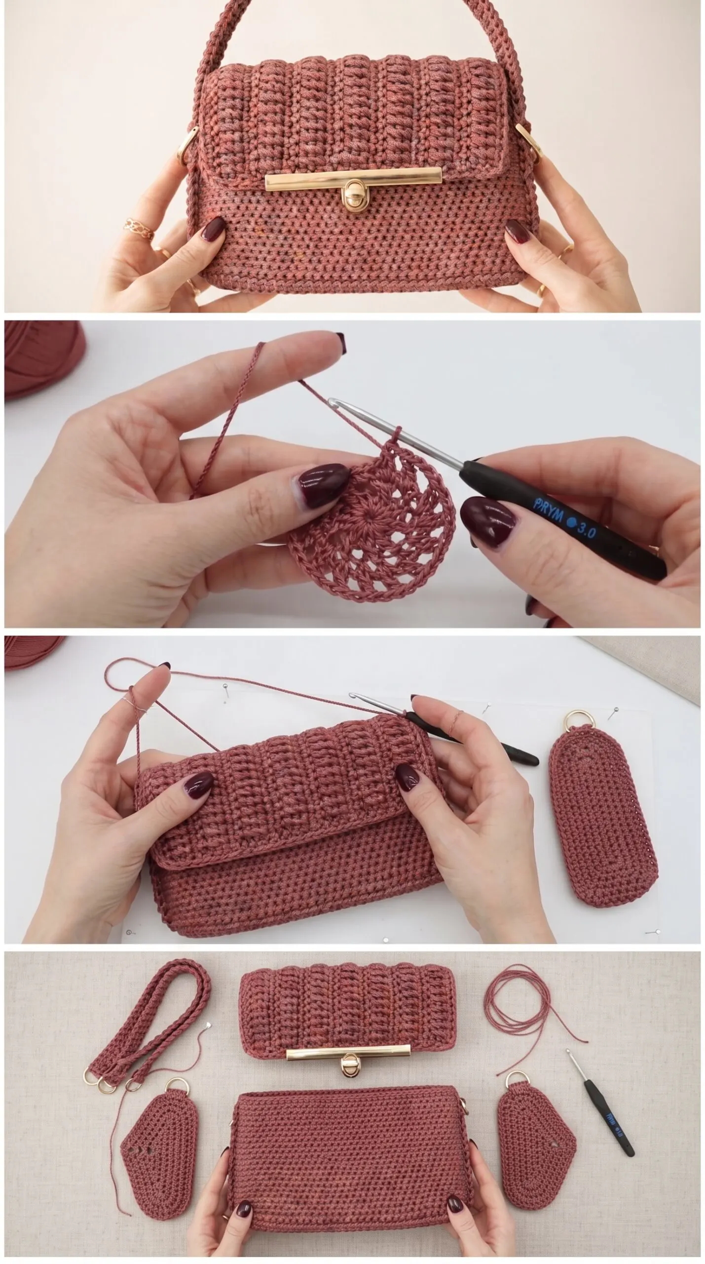 Crochet Luxury Flap Bag: A Chic and Timeless Accessory pattern