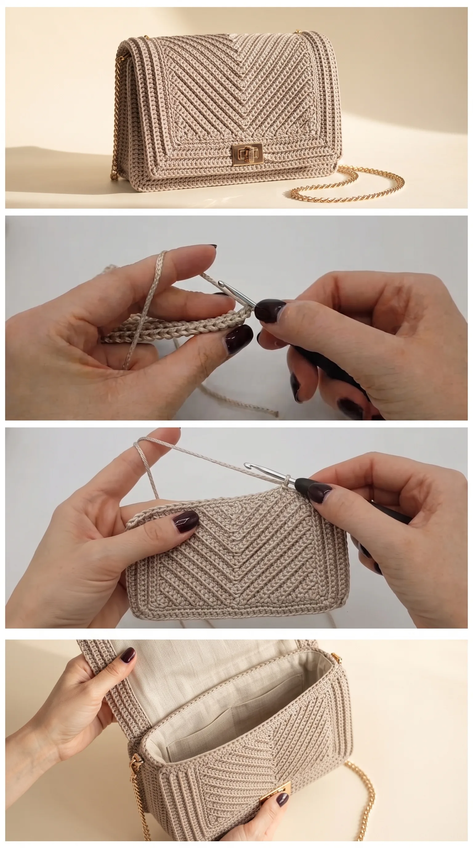 Crochet Luxury Handbag: A Chic and Timeless Accessory pattern