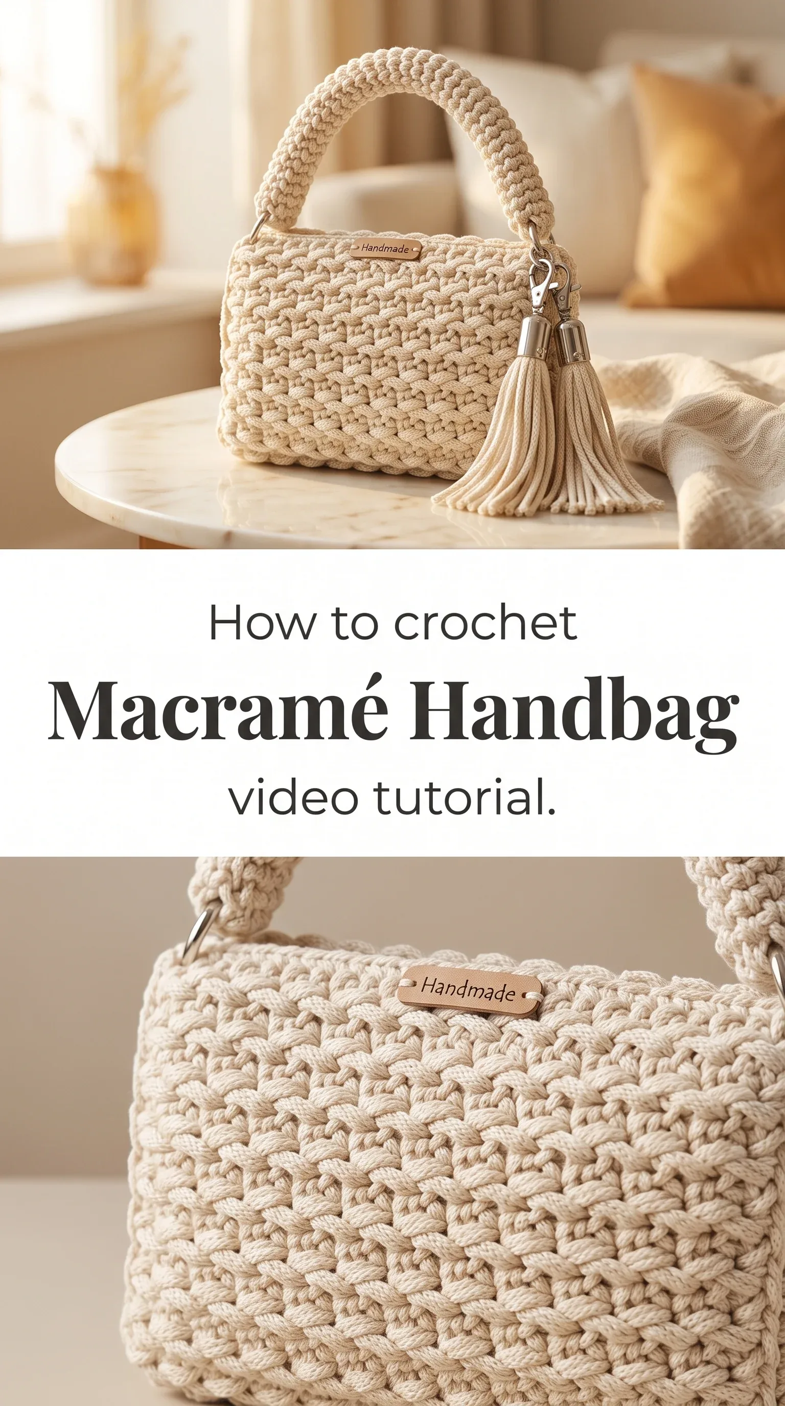 Crochet Macramé Handbag: A Chic and Timeless Accent