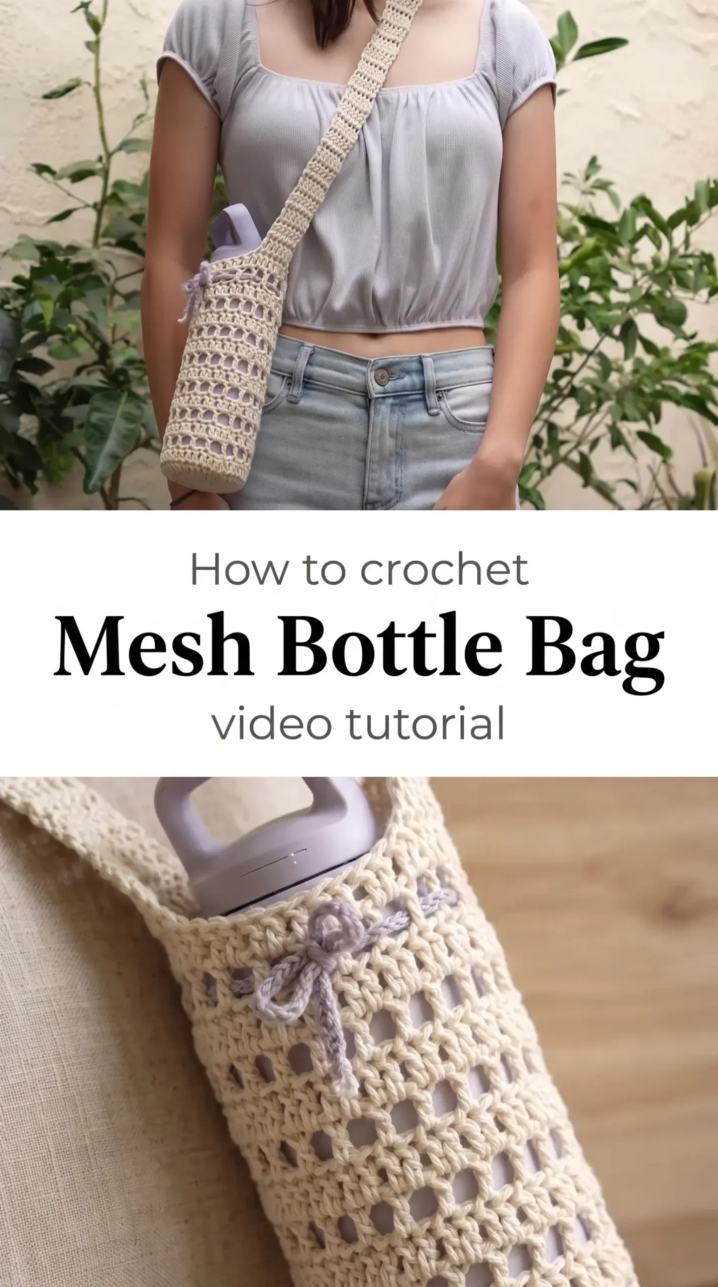 Crochet Mesh Bottle Bag: A Chic Functional Accessory
