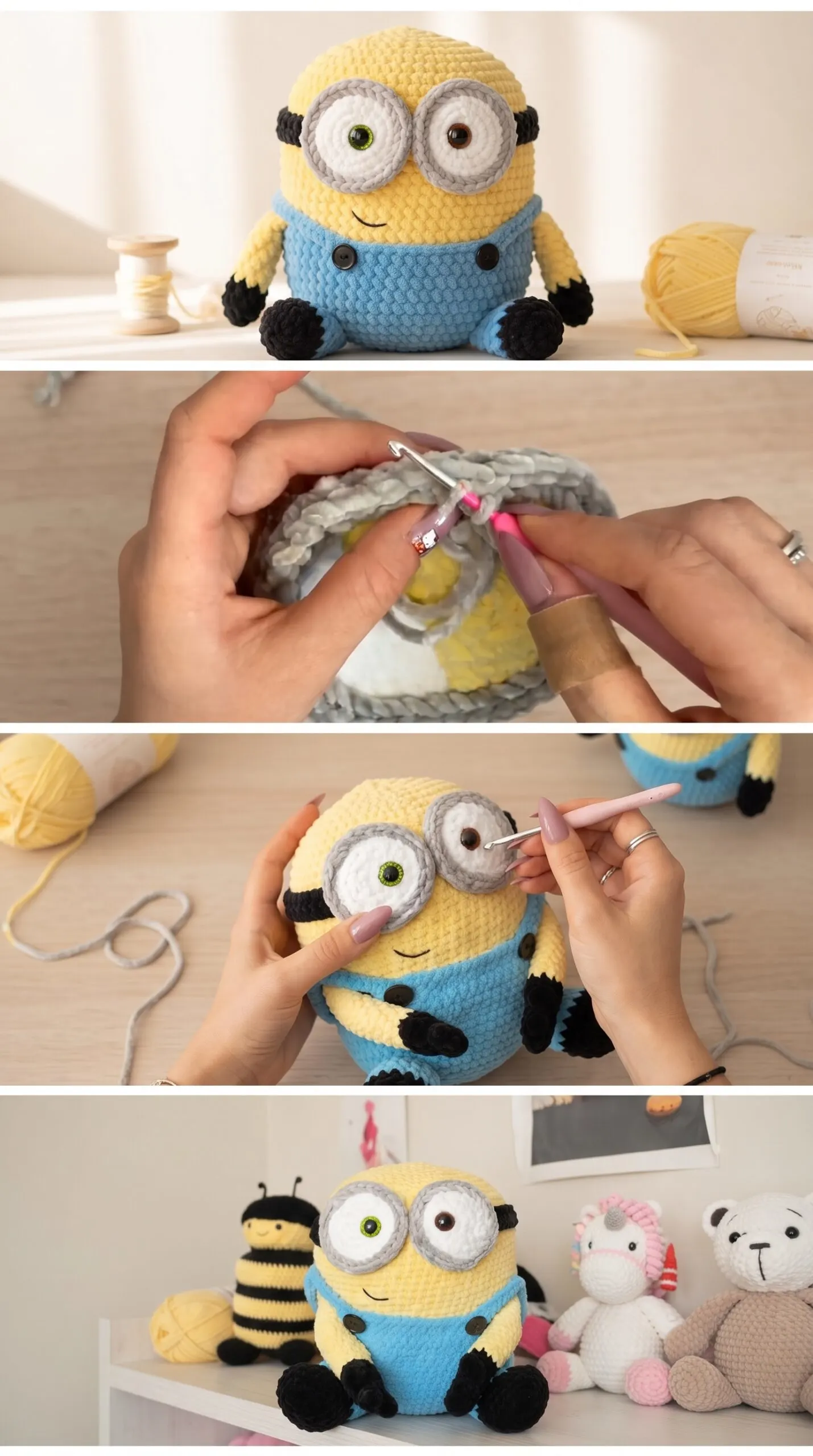 Crochet Minion Plush: A Whimsical and Huggable Companion pattern