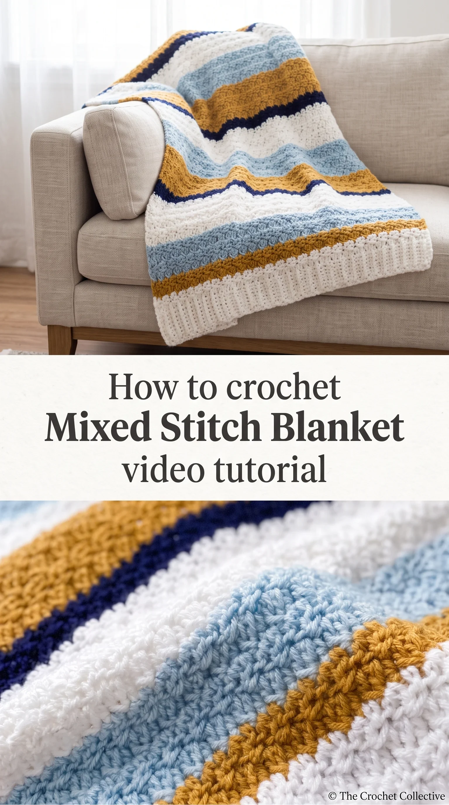 Crochet Mixed Stitch Blanket: A Modern Cozy Classic