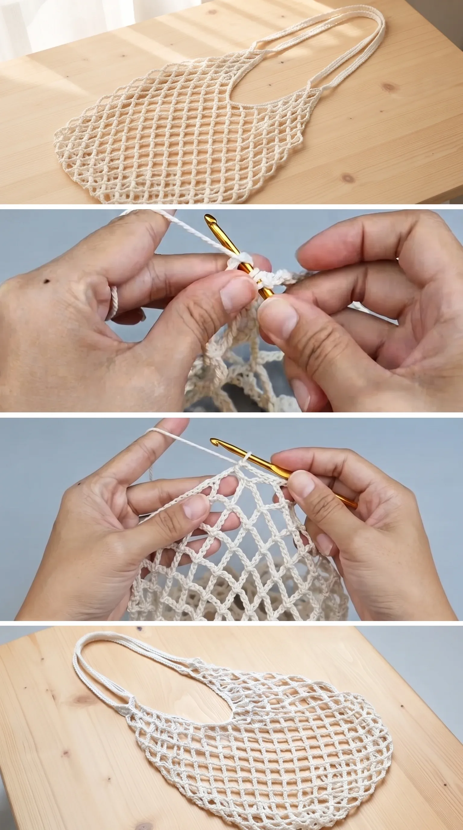 Crochet Net Beach Bag: A Breezy Summer Essential pattern