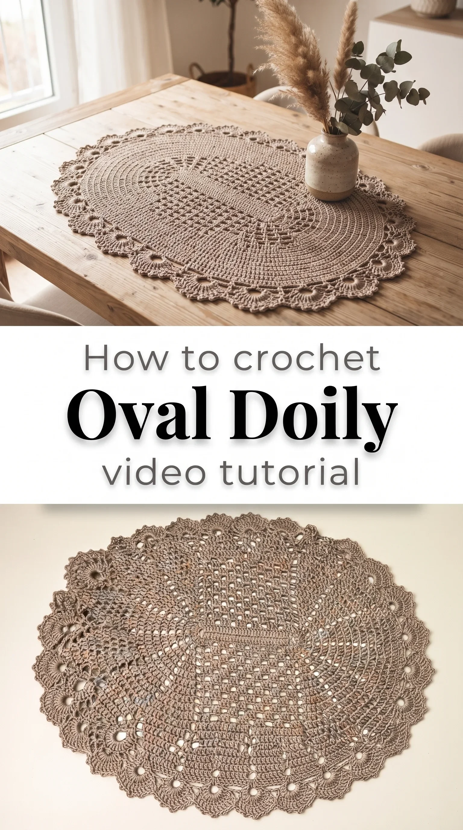 Crochet Oval Doily: A Timeless Handcrafted Accent