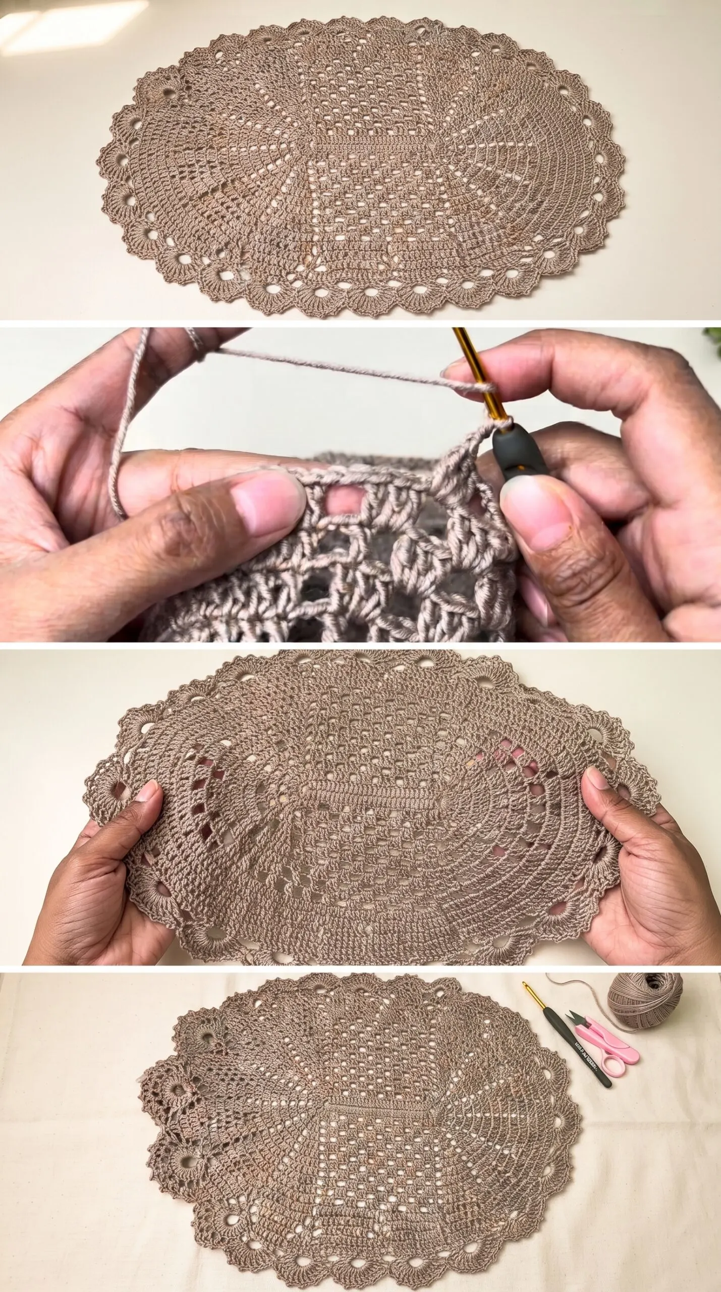 Crochet Oval Doily: A Timeless Handcrafted Accent pattern