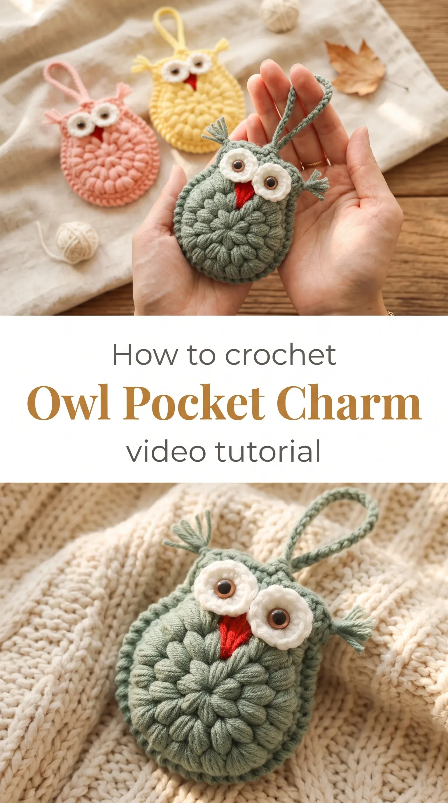 Crochet Owl Pocket: A Whimsical Forest Charmer
