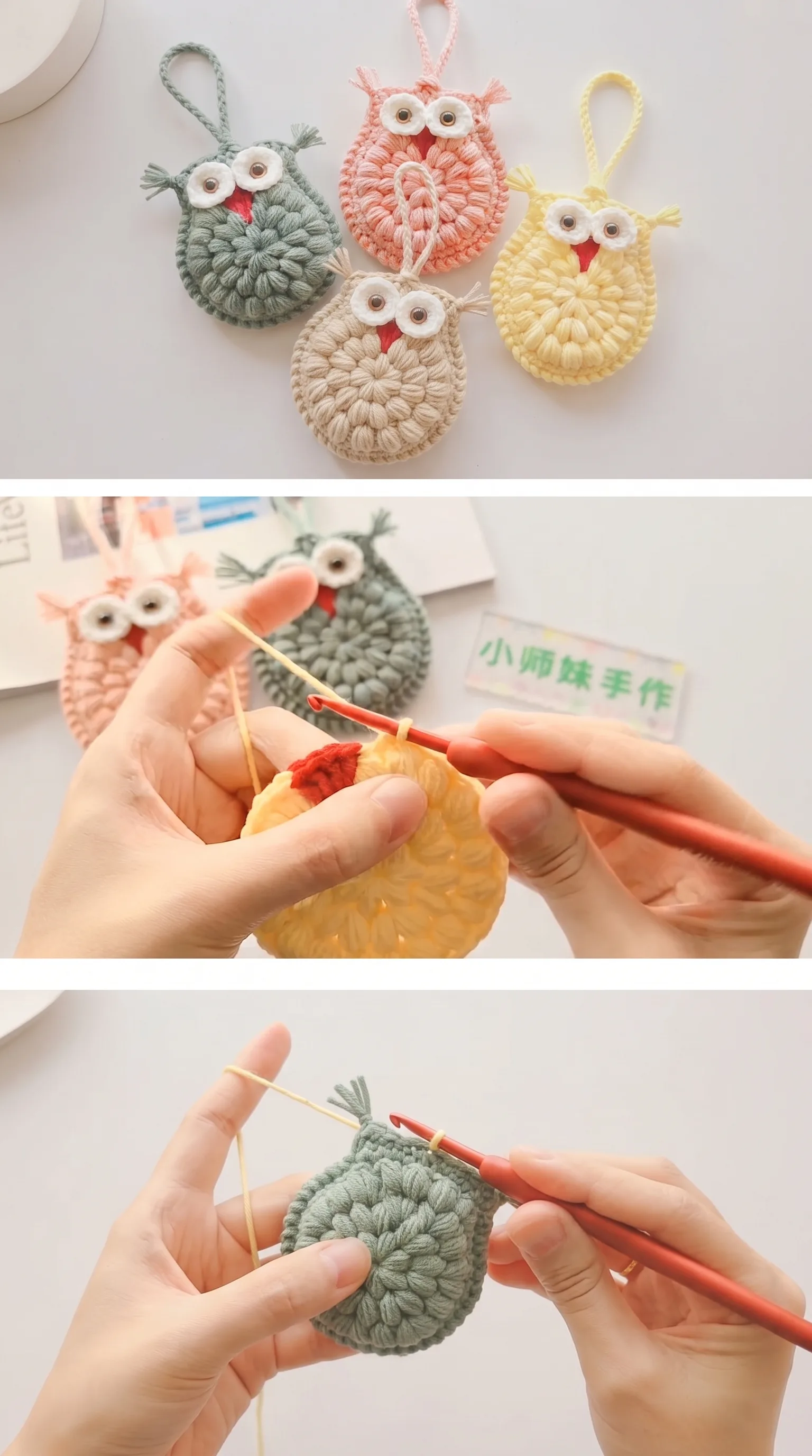 Crochet Owl Pocket: A Whimsical Forest Charmer pattern