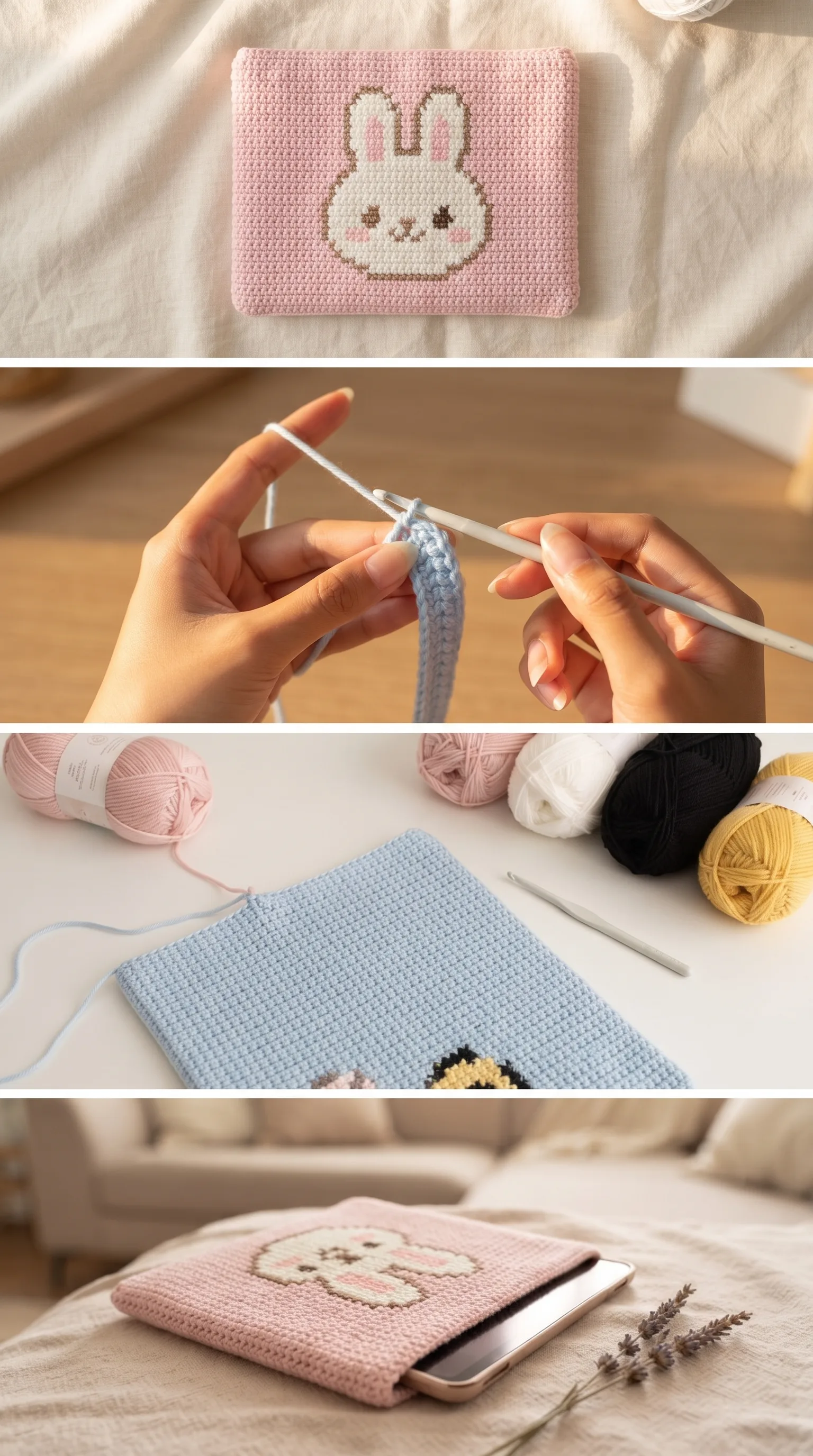 Crochet Pixel Sleeve: A Charming and Creative Accessory pattern