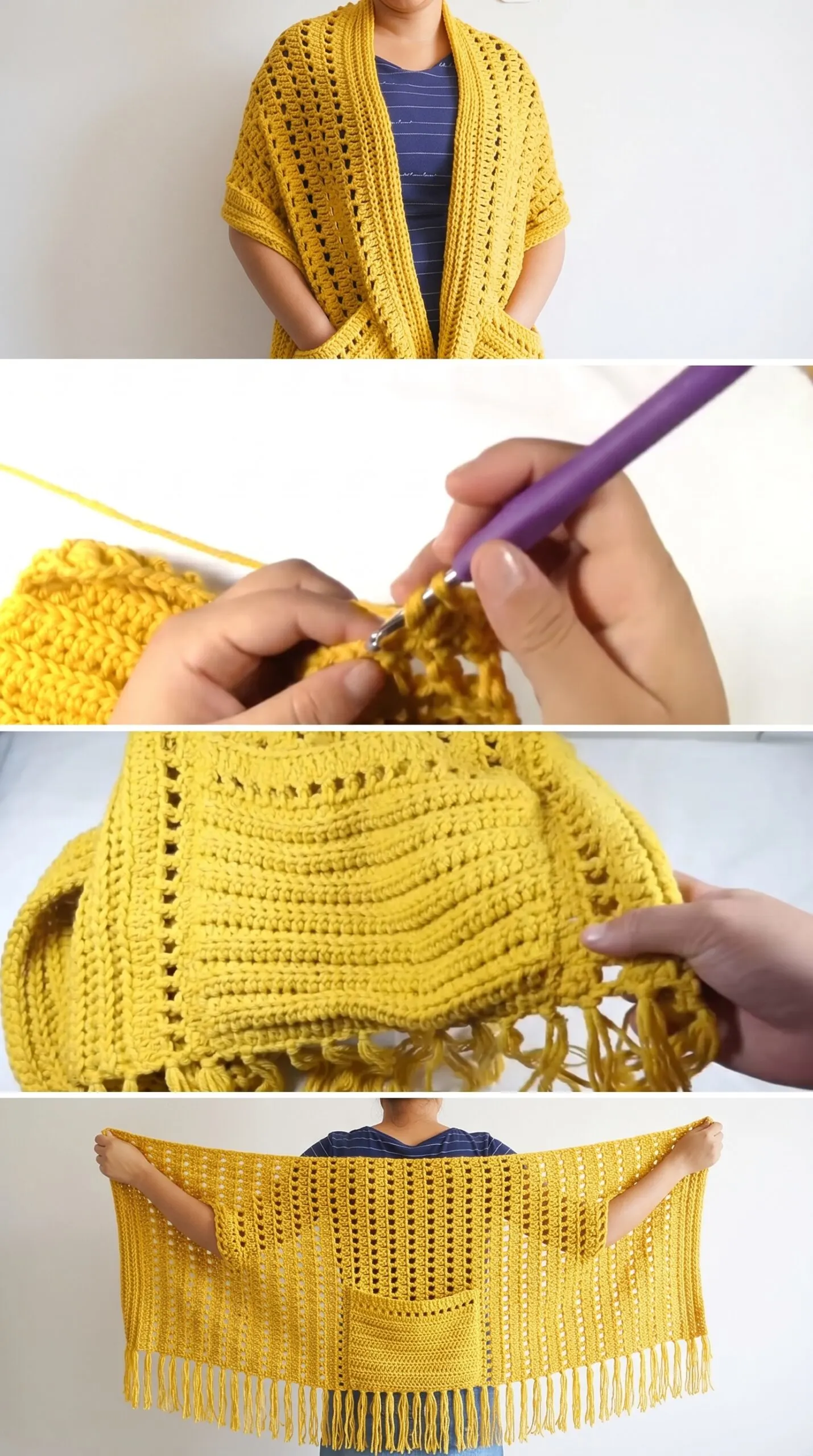 Crochet Pocket Shawl: A Versatile and Chic Accessory pattern