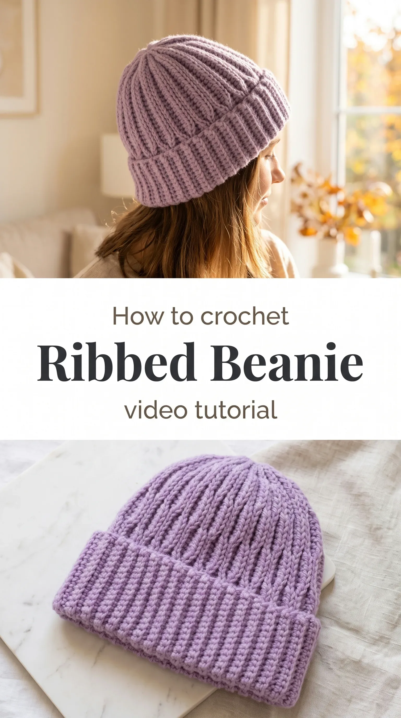 Crochet Ribbed Beanie: A Warm and Timeless Classic