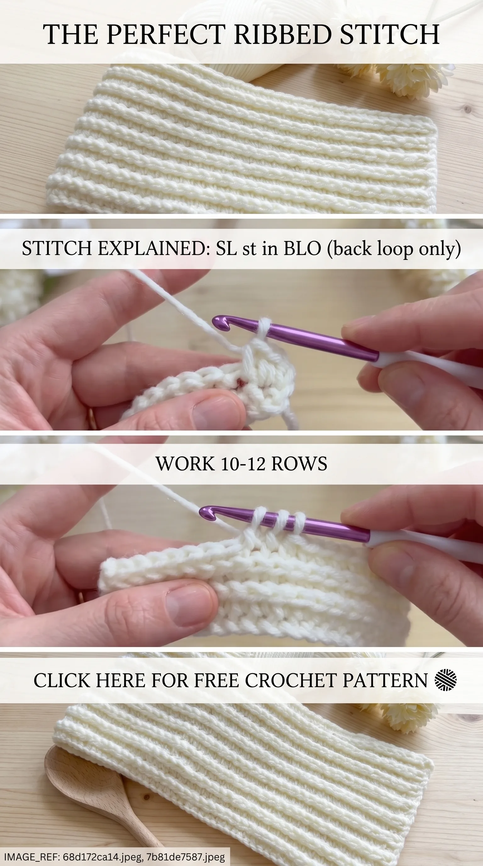 Crochet Ribbed Stitch: A Versatile Classic Texture pattern