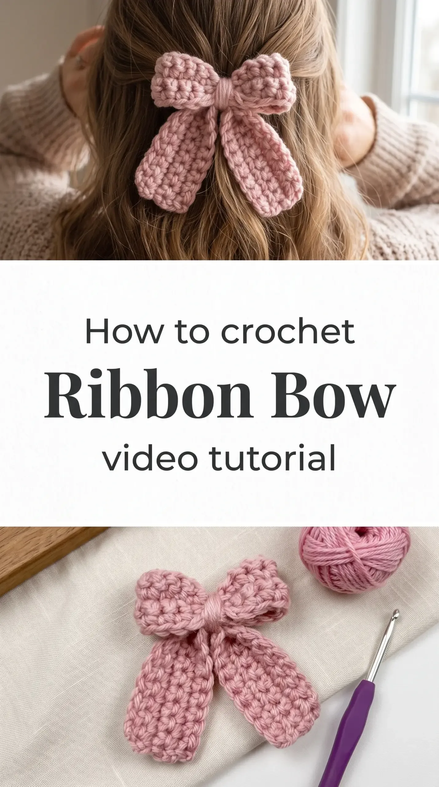 Crochet Ribbon Bow: A Charming Handmade Accent