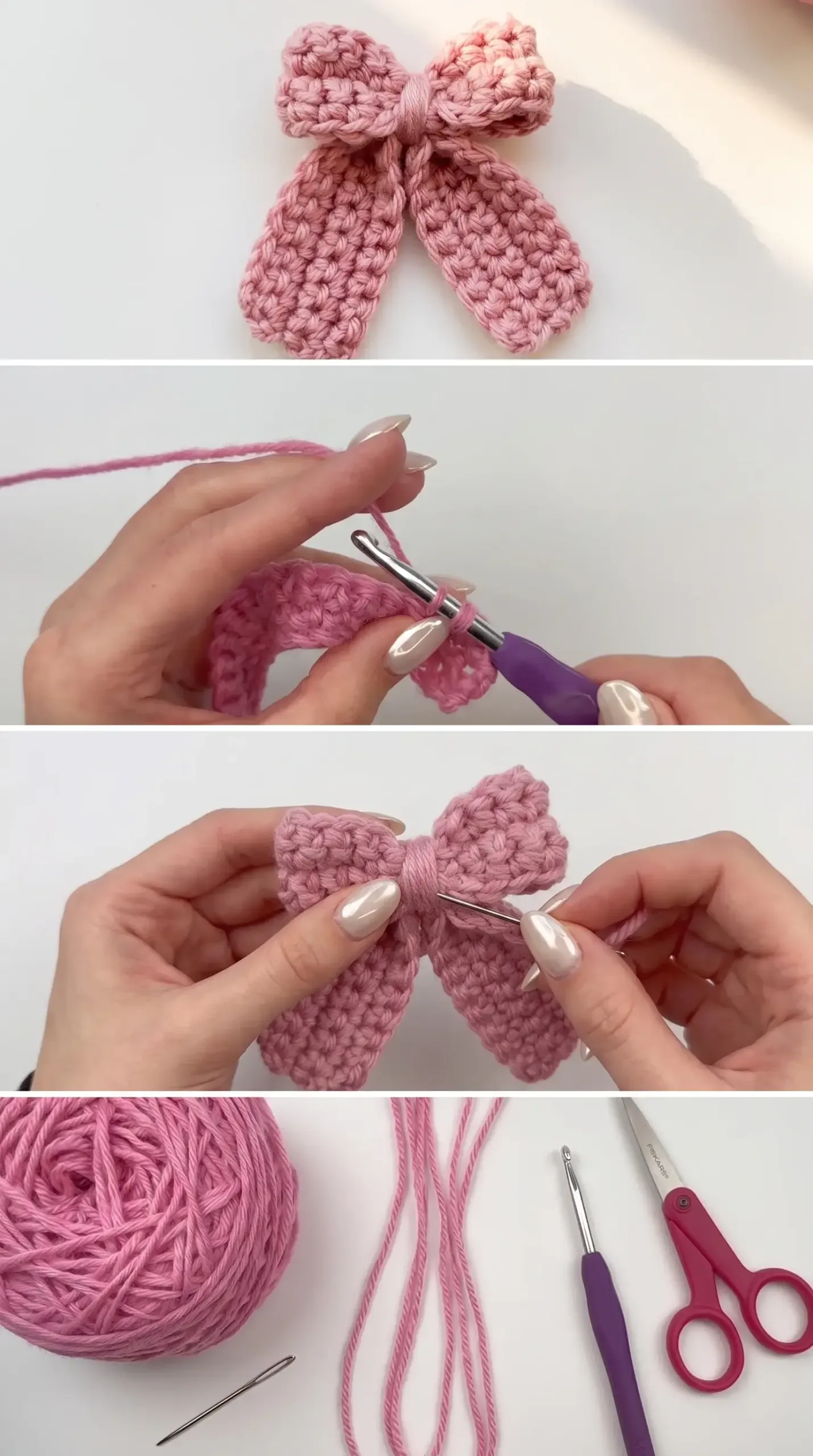 Crochet Ribbon Bow: A Charming Handmade Accent pattern