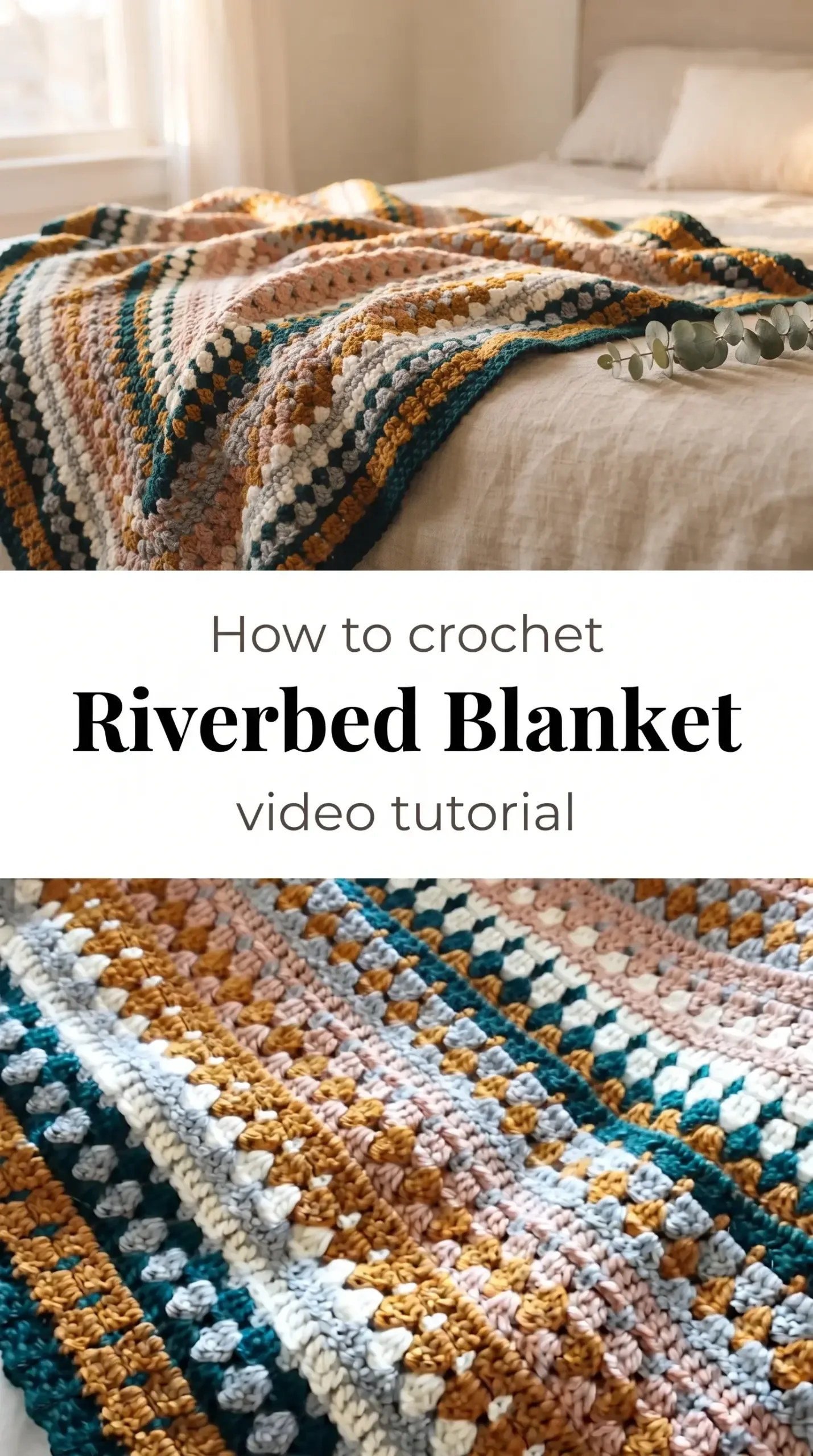Crochet Riverbed Blanket: A Cozy Textured Treasure
