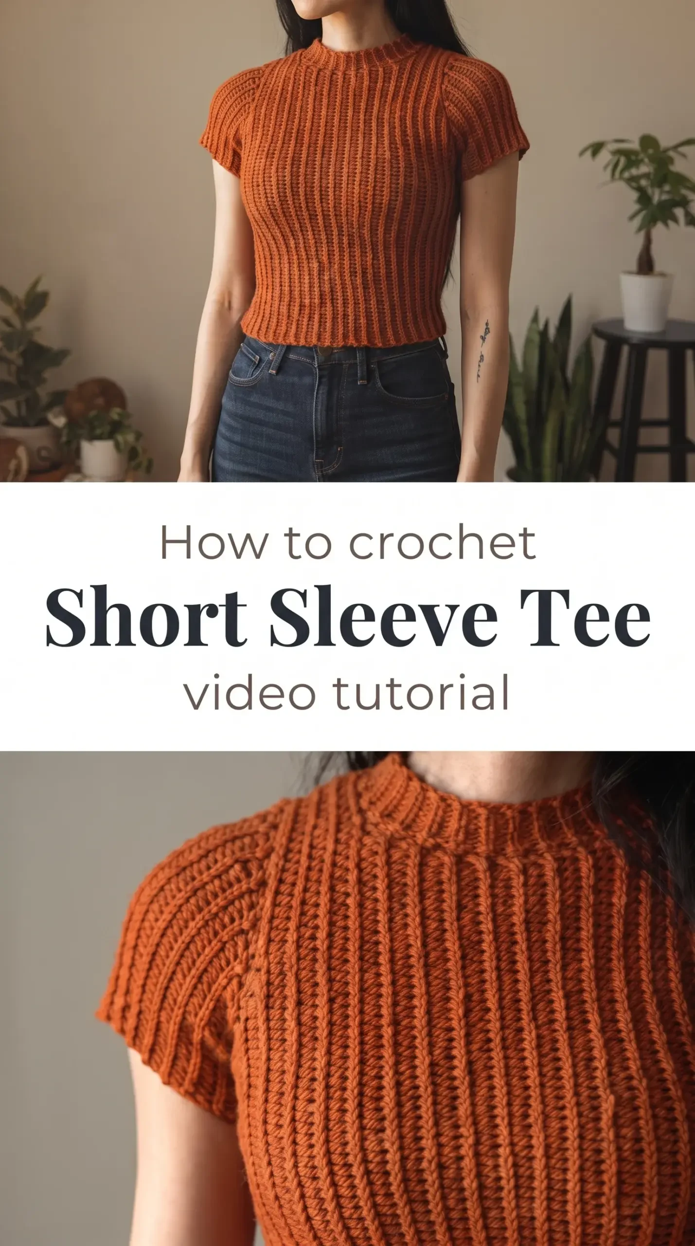 Crochet Short Sleeve Tee: A Chic Everyday Essential