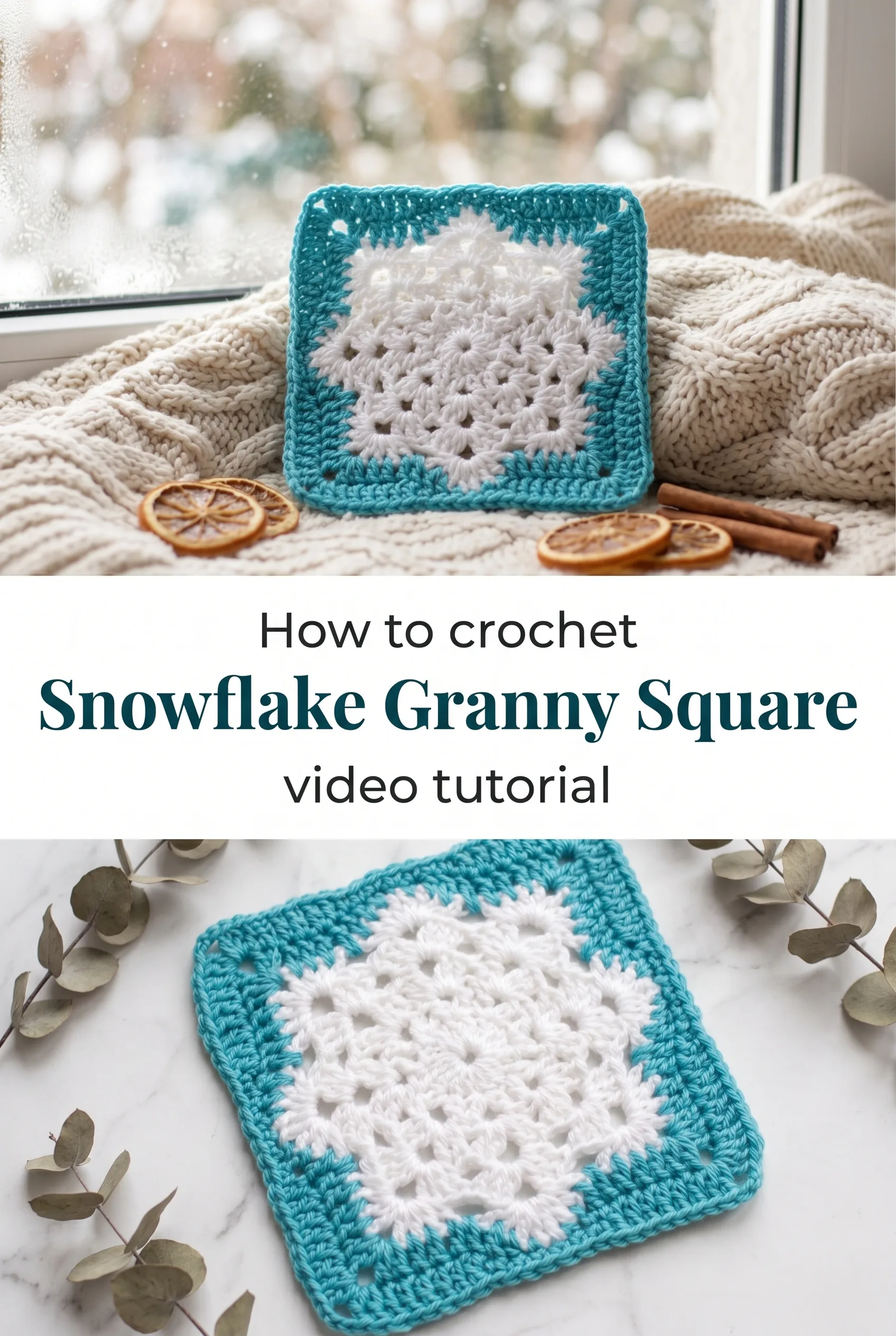 Crochet Snowflake Granny Square: A Delicate Winter Treasure