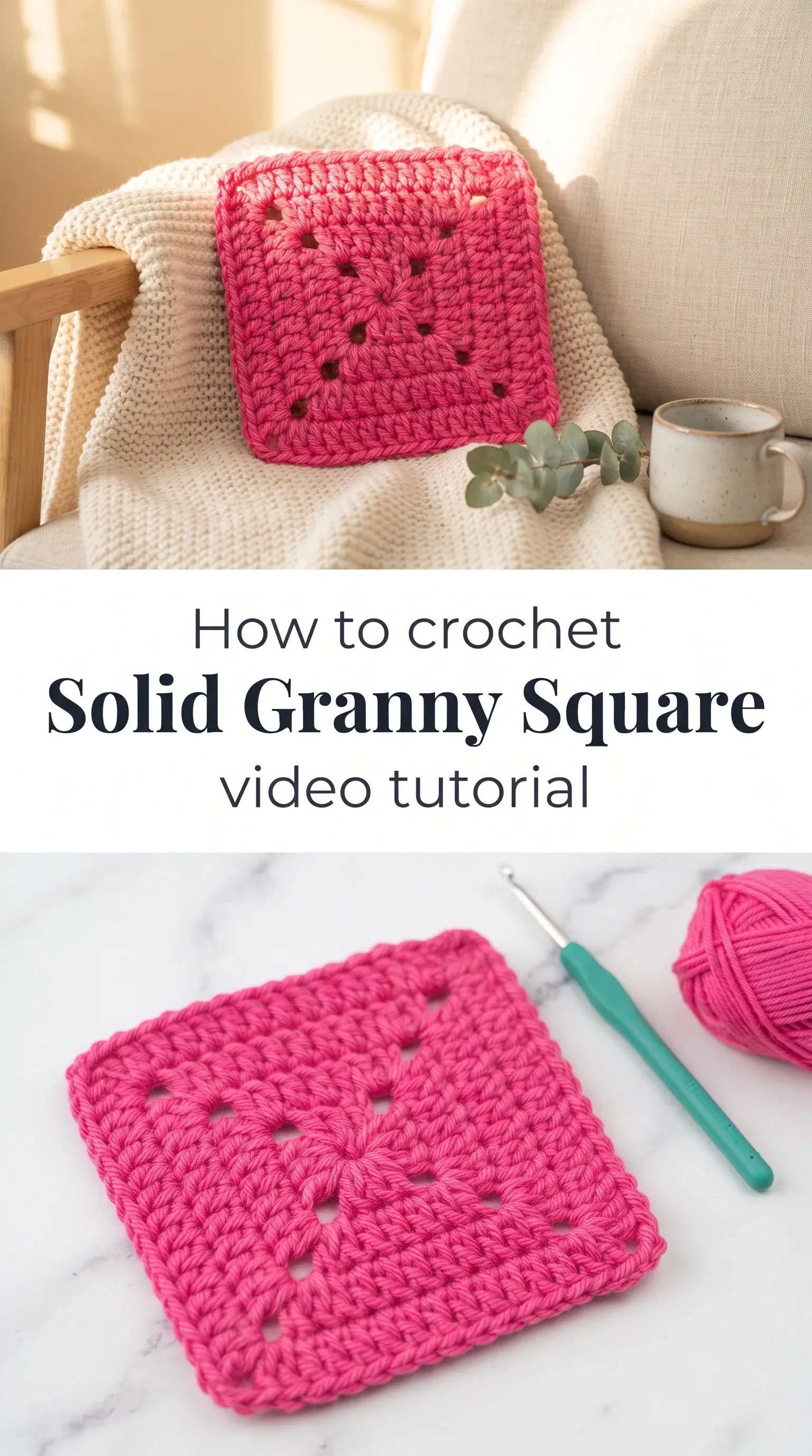 Crochet Solid Granny Square: A Timeless Handmade Classic