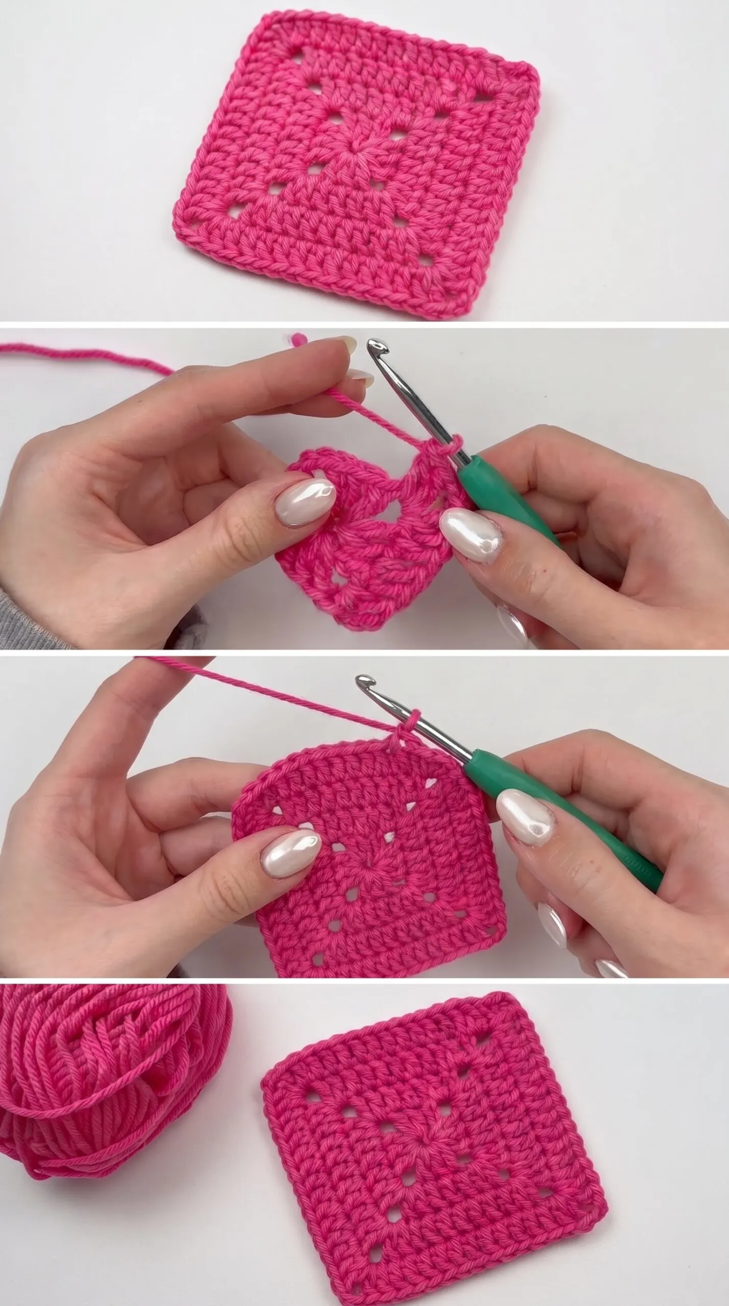 Crochet Solid Granny Square: A Timeless Handmade Classic pattern