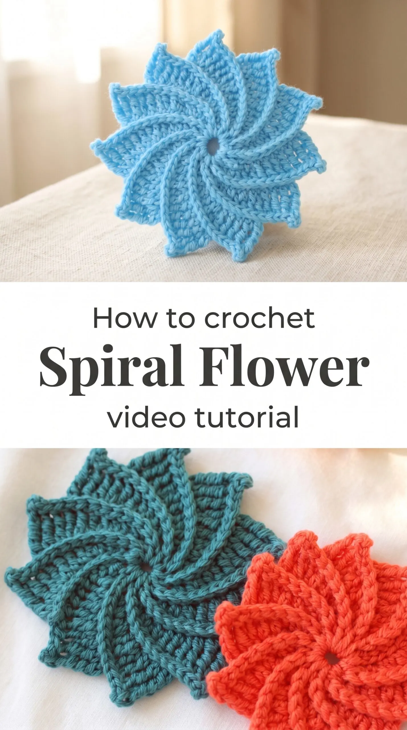 Crochet Spiral Flower: A Delicate Blooming Beauty