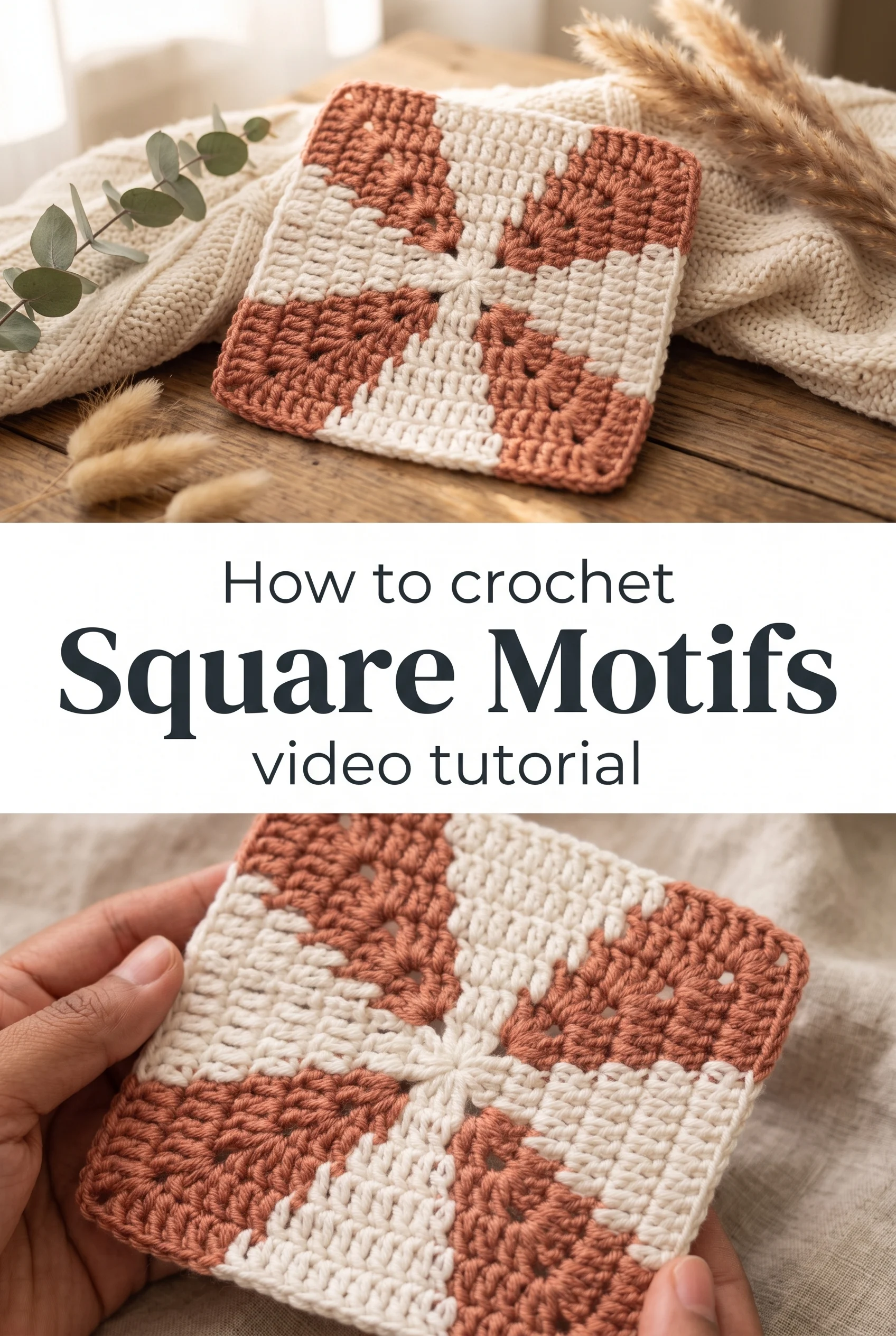 Crochet Square Motifs: A Beautiful Geometric Design