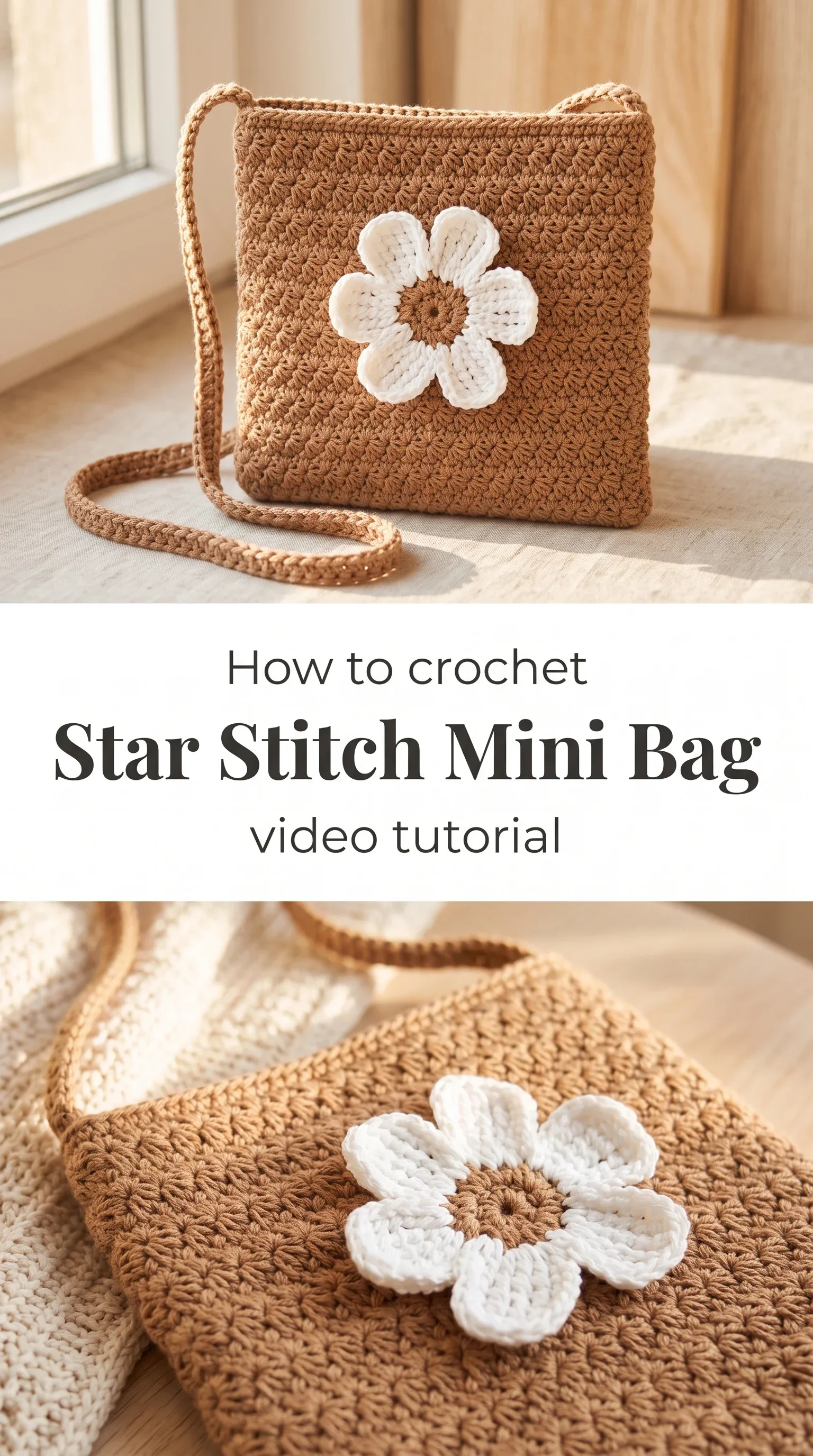Crochet Star Stitch Mini Bag: A Chic Everyday Accessory