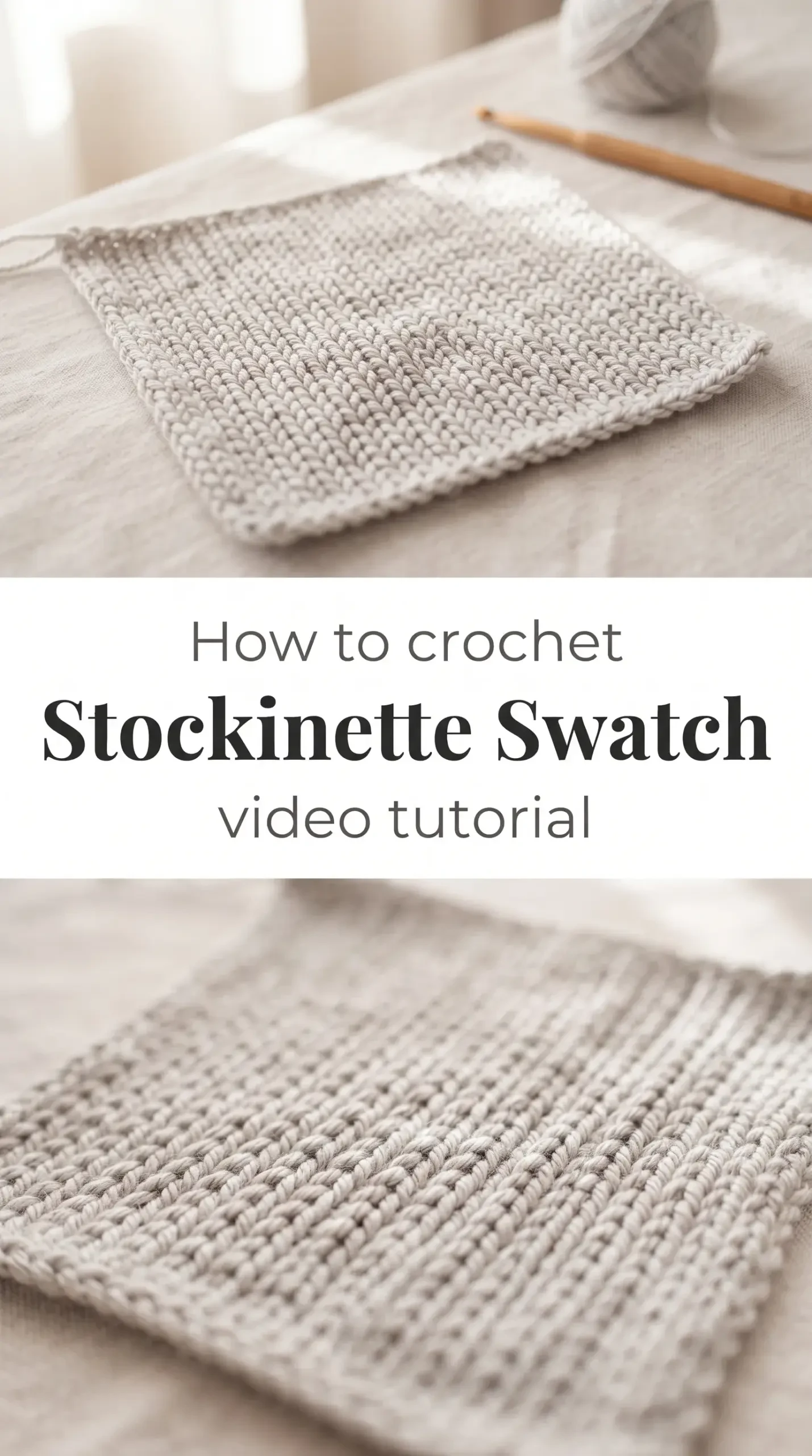 Crochet Stockinette Swatch: A Classic Timeless Foundation
