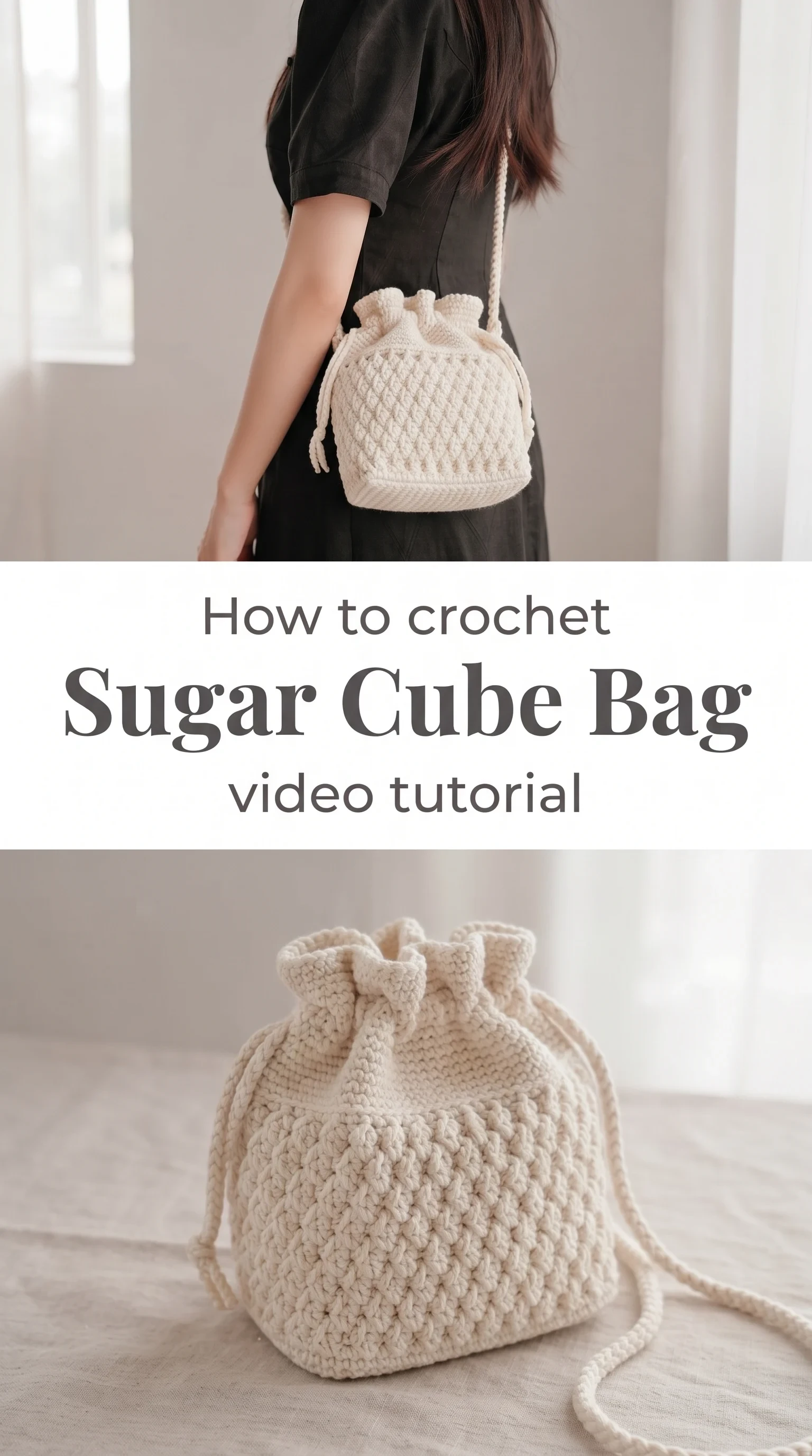 Crochet Sugar Cube Bag: A Charming Everyday Essential