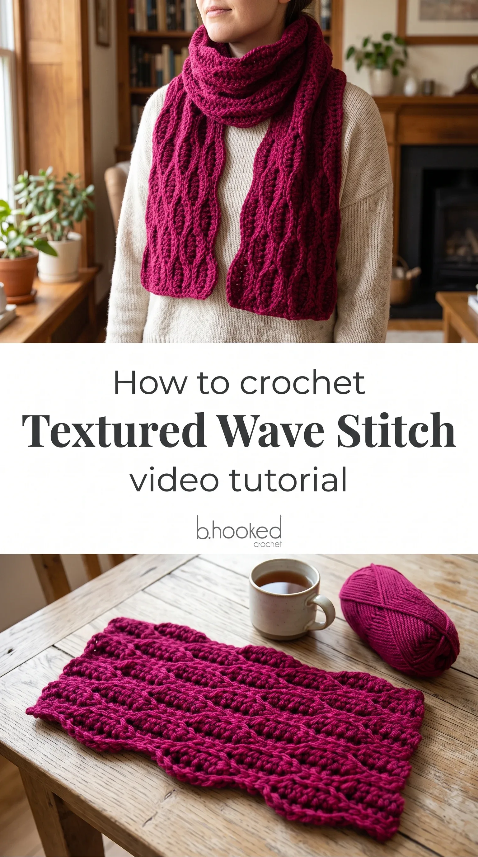 Crochet Textured Wave Stitch: A Bold Timeless Classic