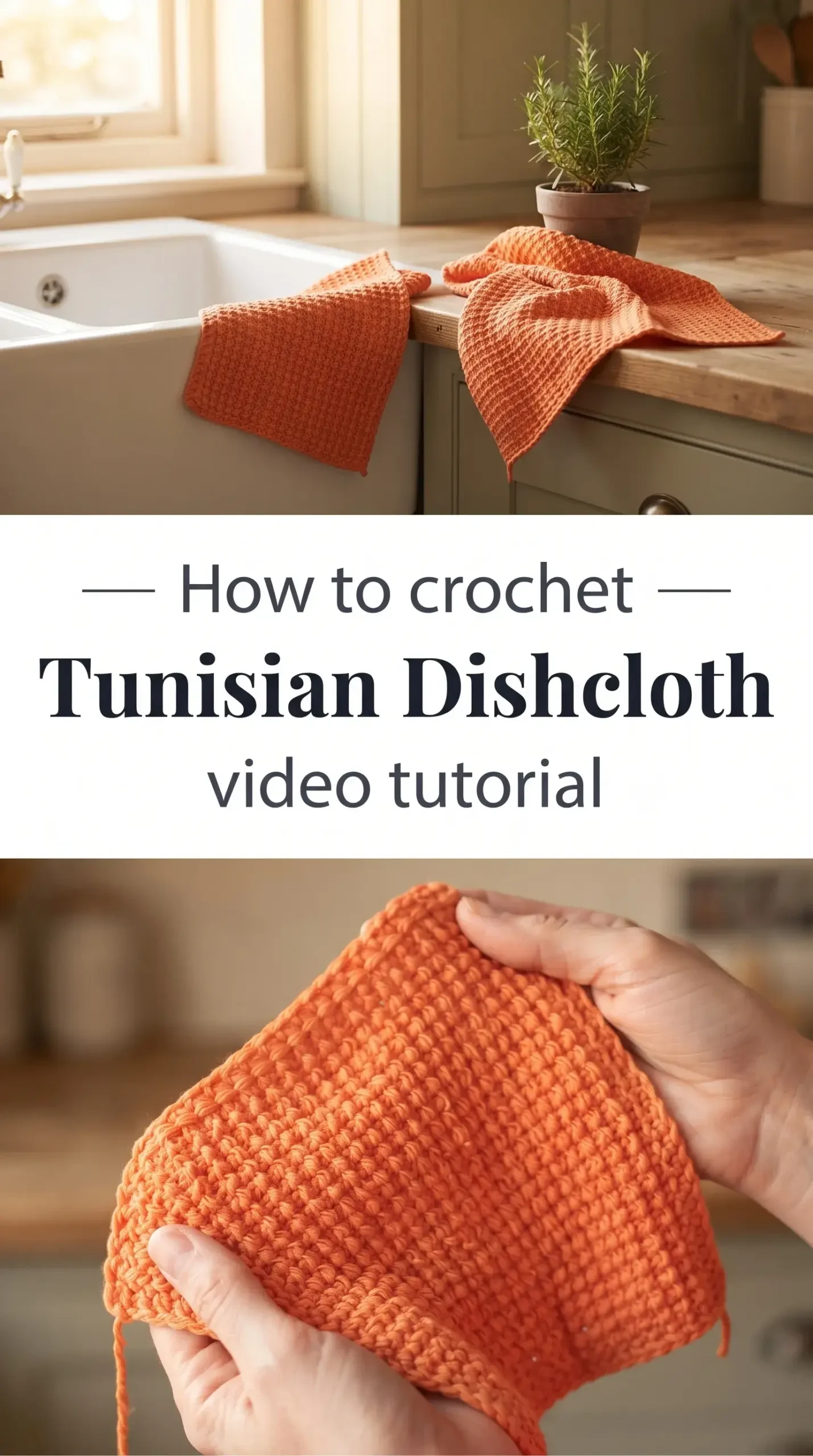 Crochet Tunisian Dishcloth: A Charming Kitchen Essential