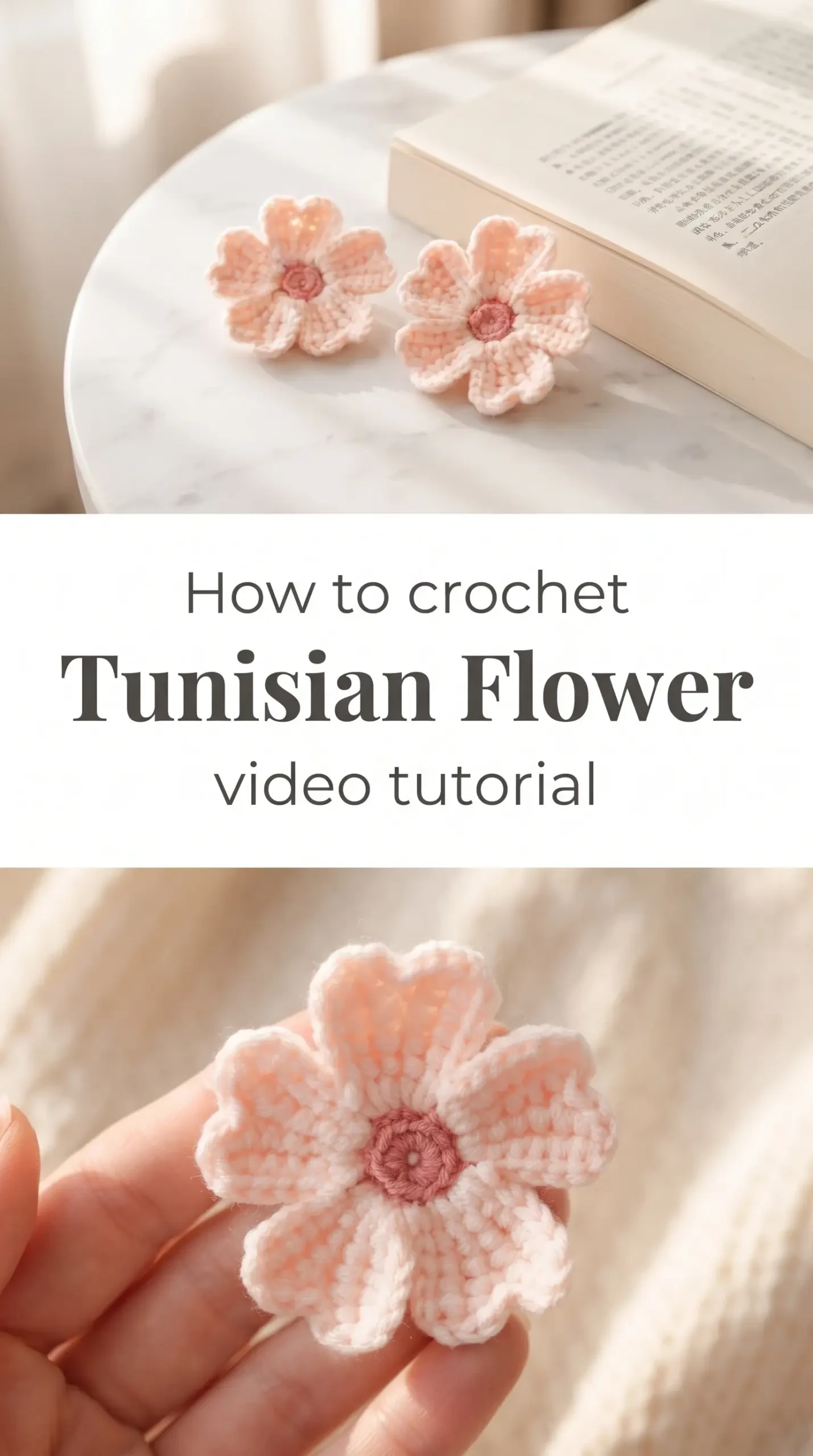 Crochet Tunisian Flower: A Delicate Handmade Charm