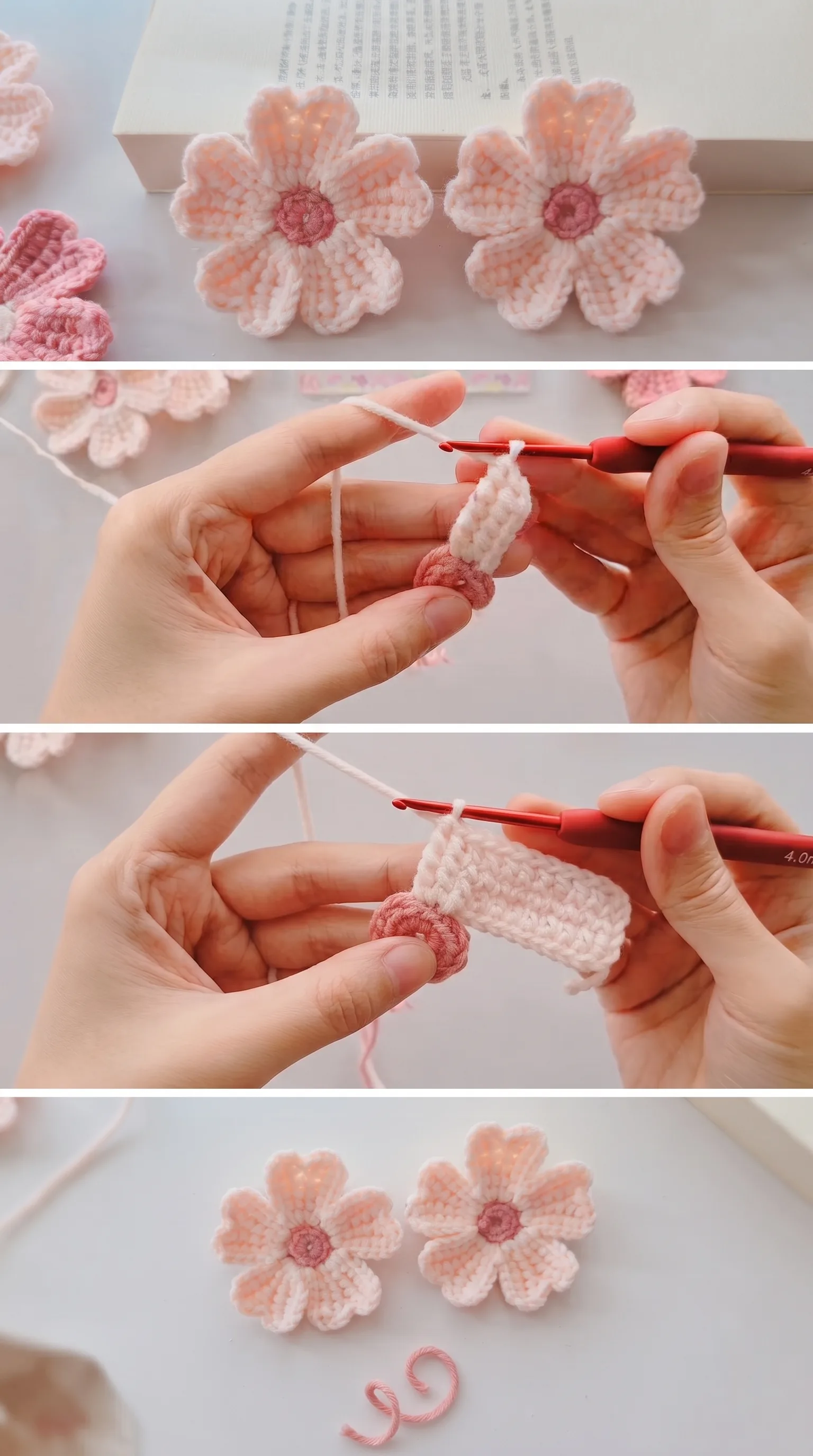Crochet Tunisian Flower: A Delicate Handmade Charm pattern