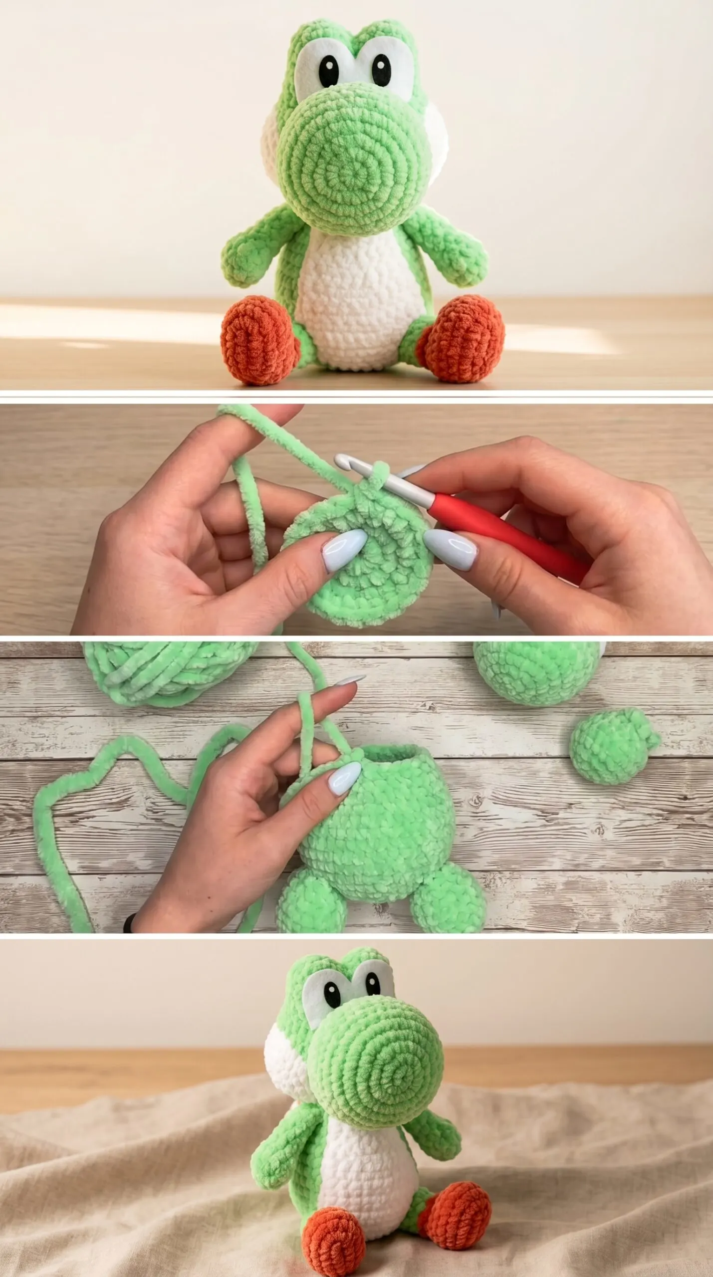 Crochet Yoshi Plush: A Playful Amigurumi Companion pattern